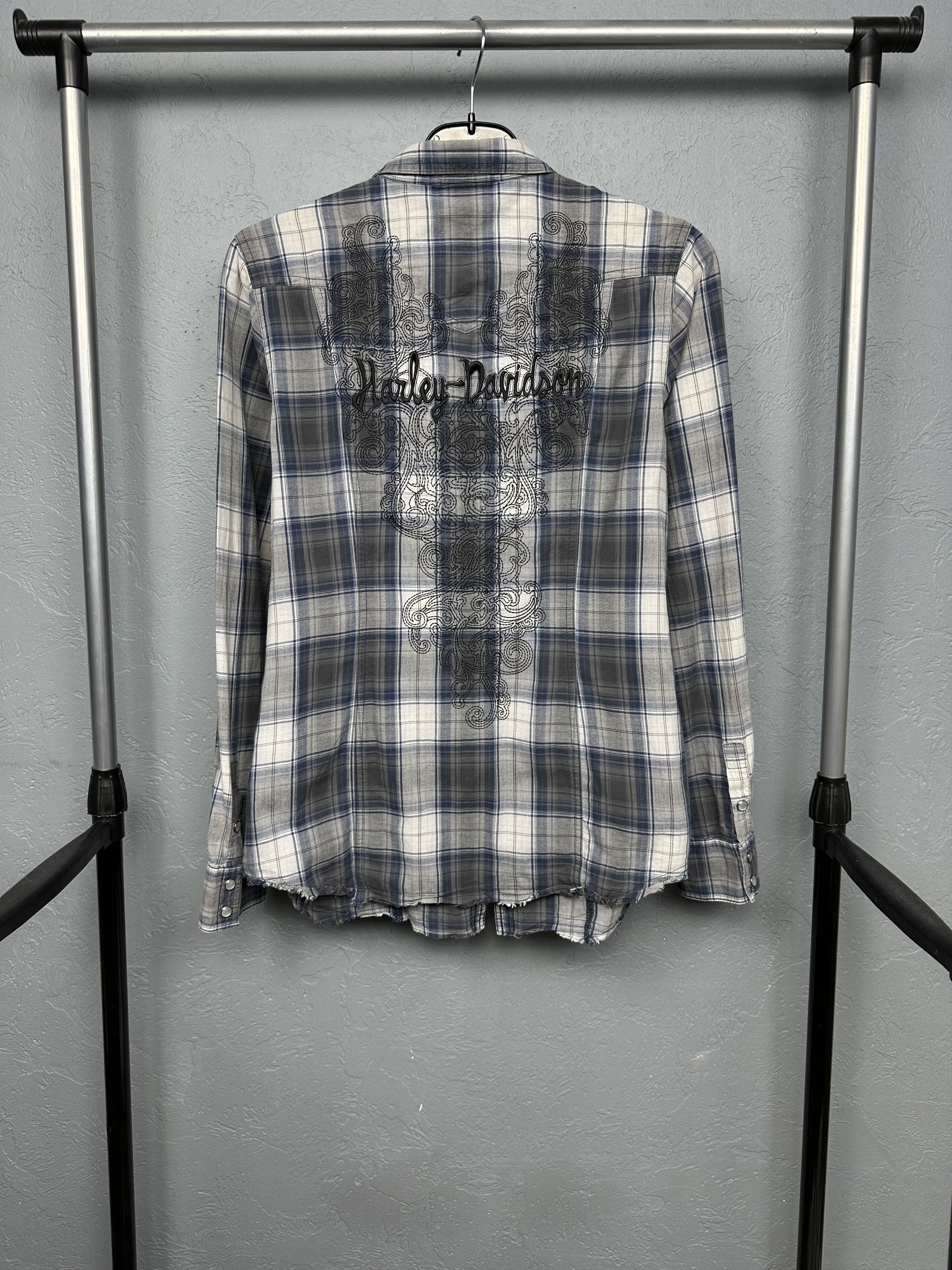 Harley Davidson Harley Davidson Womens Plaid Shirt Size M / US 6-8 / IT 42-44 - 6 Thumbnail