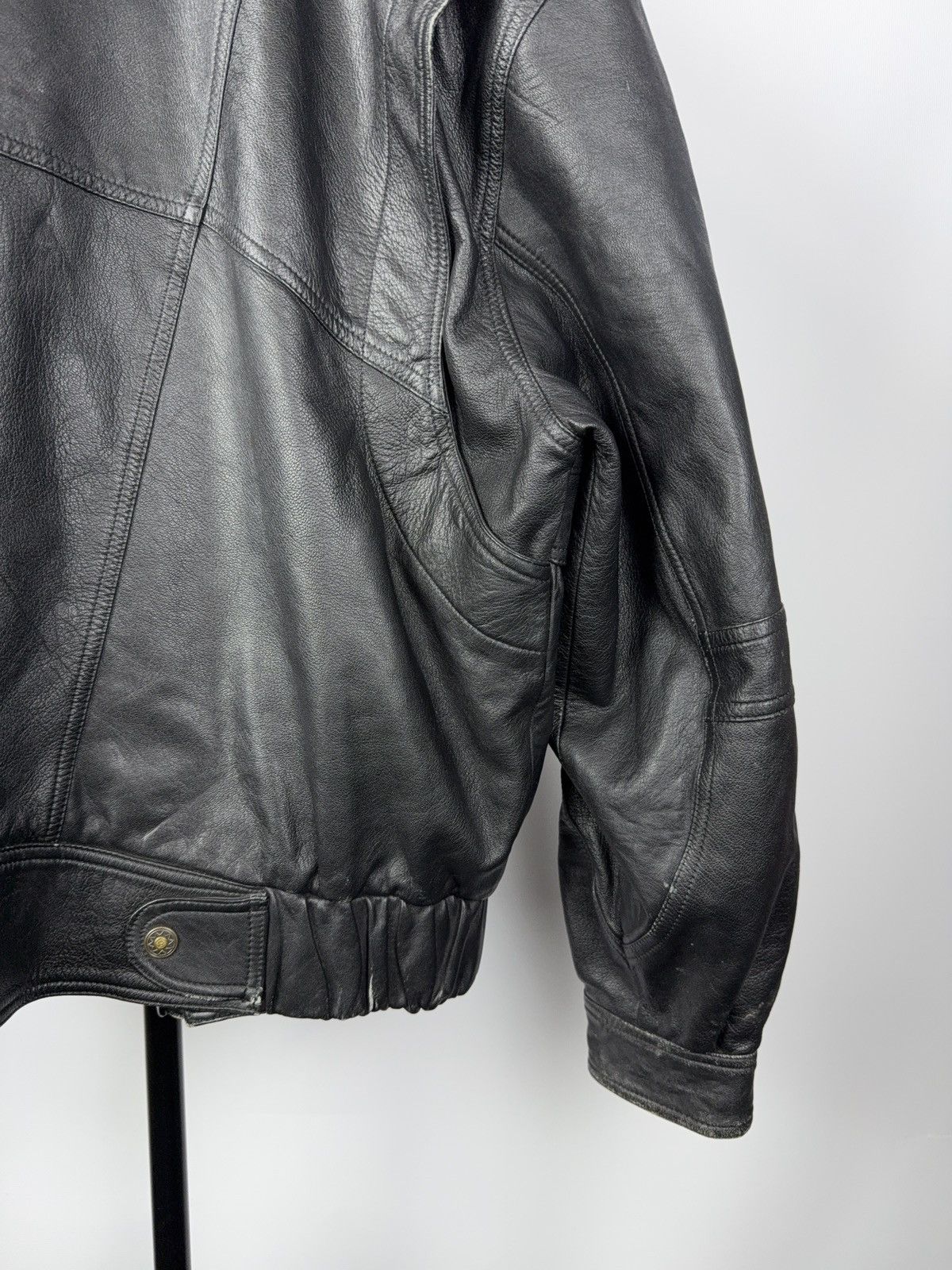 Vintage Vintage Leather Jacket Genuine Leahter bomber Moto Oldmoney Size US M / EU 48-50 / 2 - 9 Thumbnail