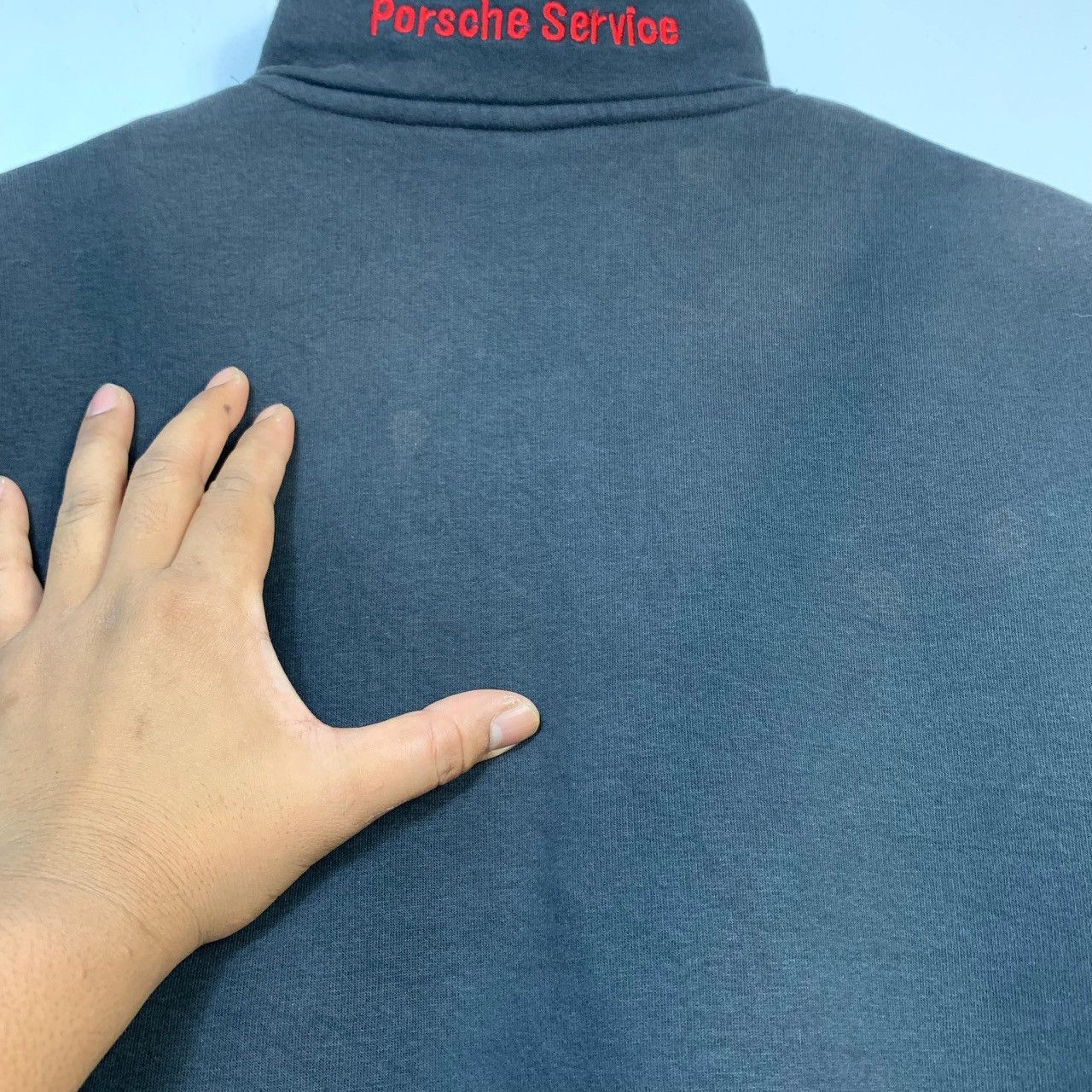 Porsche Design Porsche Service Half Zipper Sweatshirt 90s vintage Size US XL / EU 56 / 4 - 14 Thumbnail