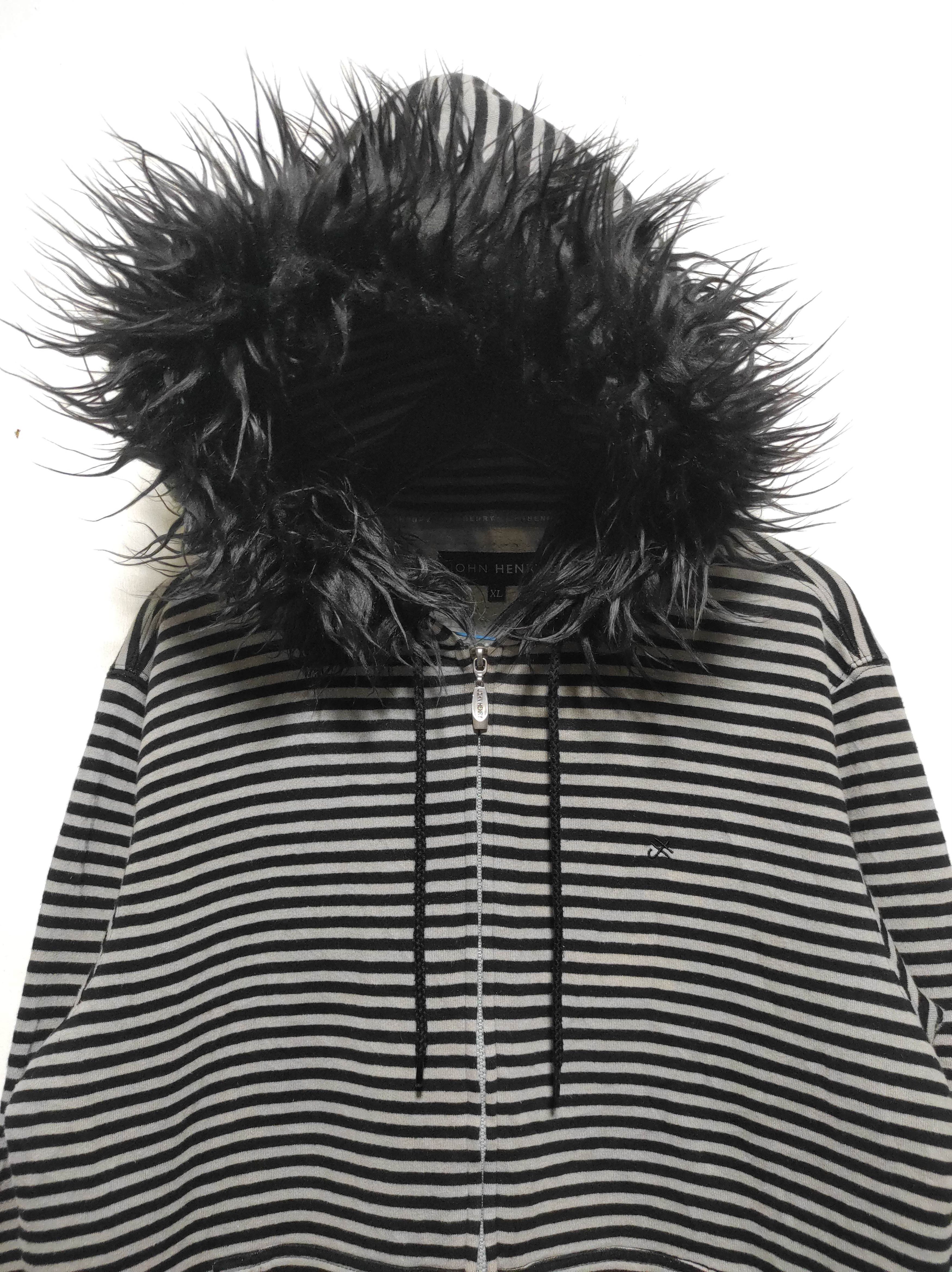 If Six Was Nine John Henry Stripe Zip Fur Hoodie LGB style Size US XL / EU 56 / 4 - 3 Thumbnail