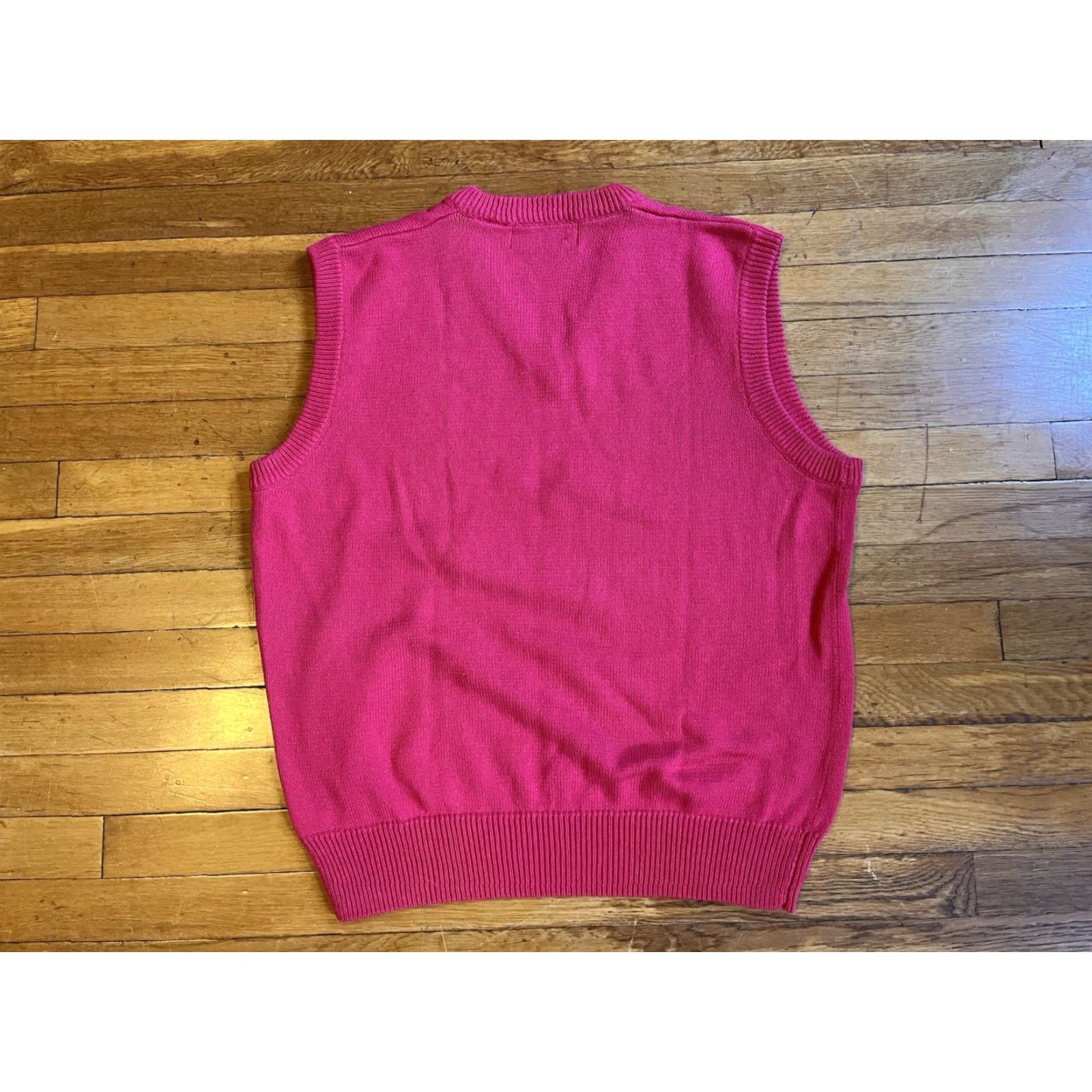 Pinko VINTAGE Aureus TPC Sawgrass Sweater Vest Shirt Men XL Pink 90s Golf Retro Embroidered Logo Size US XL / EU 56 / 4 - 6 Thumbnail