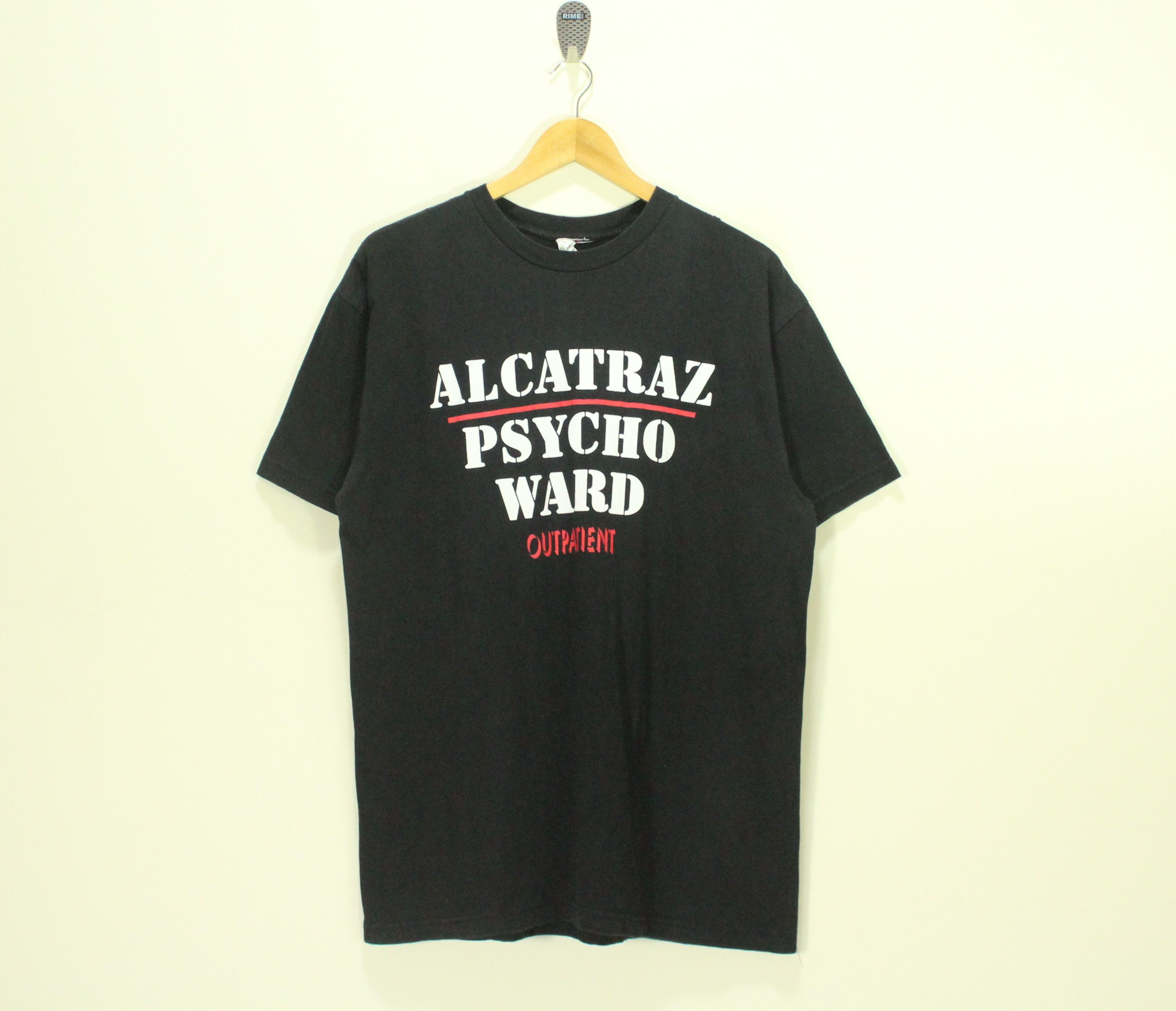 image of American Classics x Humor Vintage Alcatraz T Shirt in Black, Men's (Size Large)