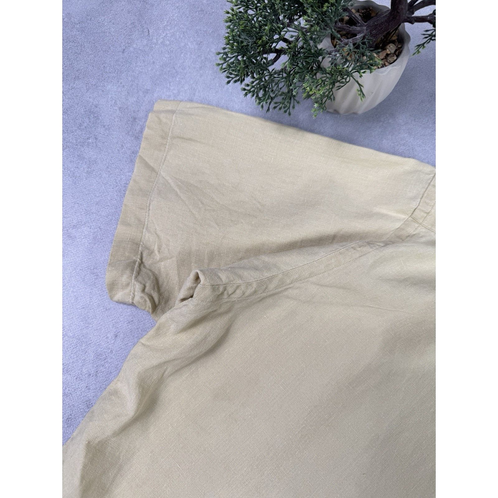 Ralph Lauren Vintage Polo Ralph Lauren Short Sleeve Liven Shirt Beige Size US XL / EU 56 / 4 - 18 Thumbnail