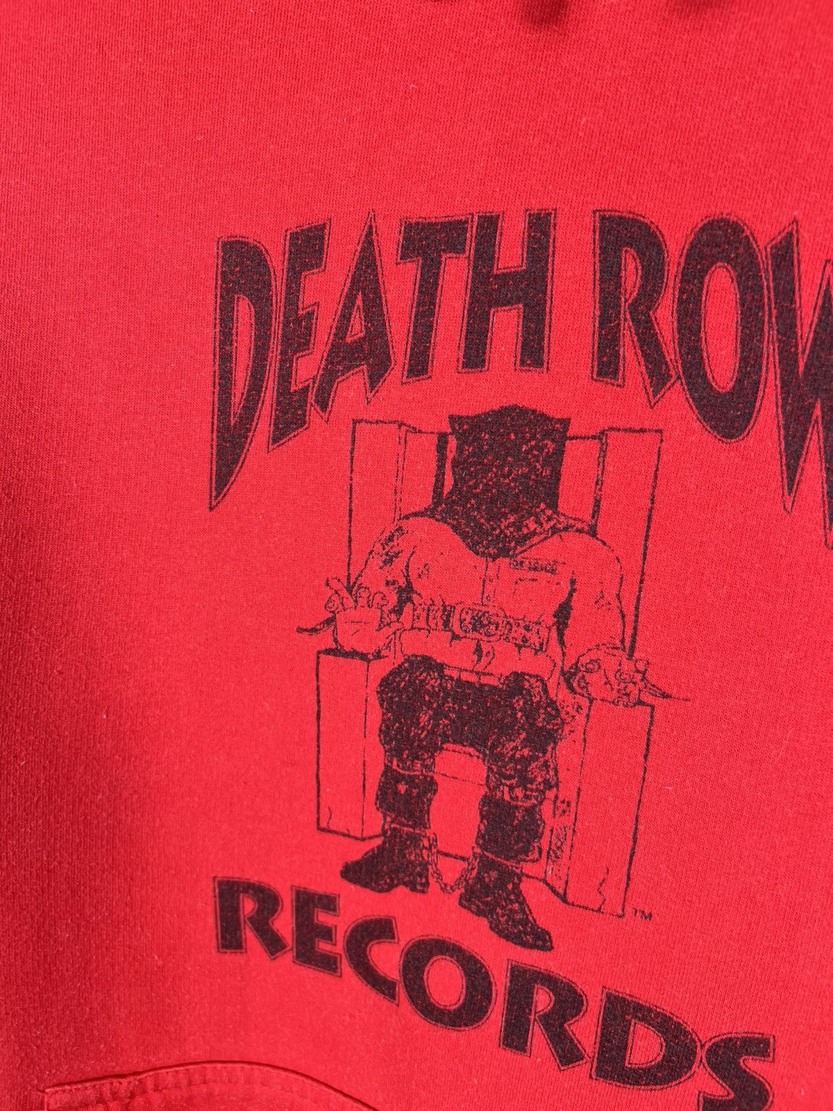 Death Row Records Vintage 90s Death Row records hoodie rock band chair red Size US M / EU 48-50 / 2 - 5 Thumbnail