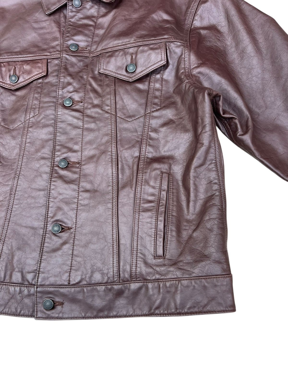 Vintage 90s GAP Type 3 Trucker Leather Jacket