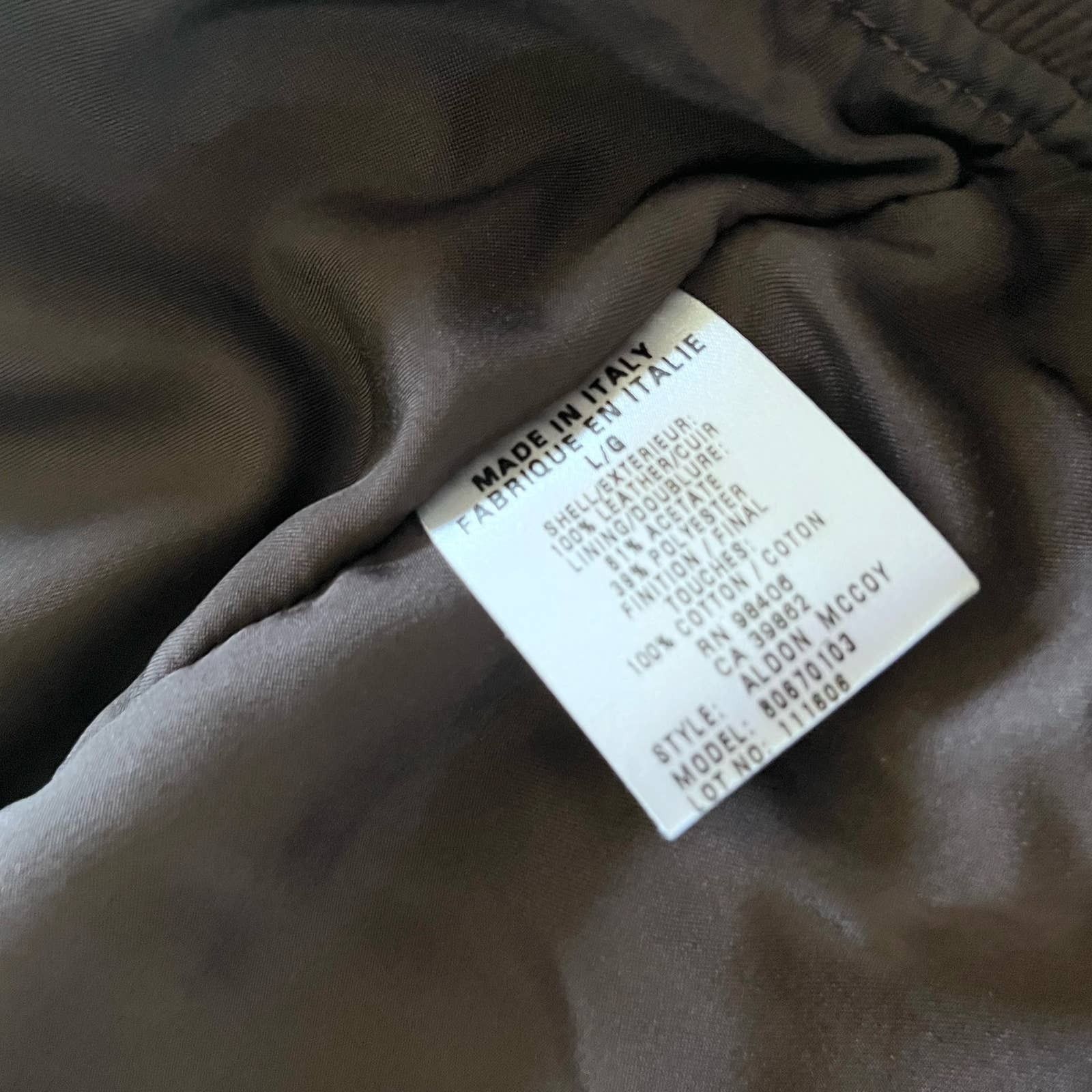 Theory Theory Leather Full Zip Seam Sealed Bomber Jacket Brown Size US L / EU 52-54 / 3 - 11 Thumbnail