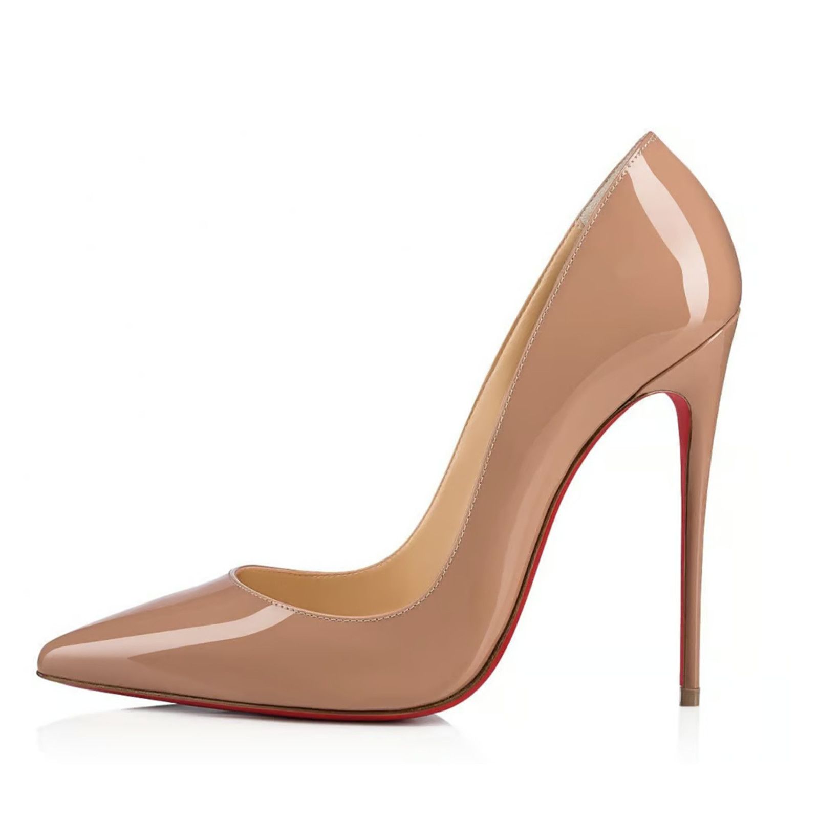 Christian Louboutin So Kate 120 Nude Patent Leather Stiletto Heel Pump 39.5 Size US 9.5 / IT 39.5 - 3 Thumbnail