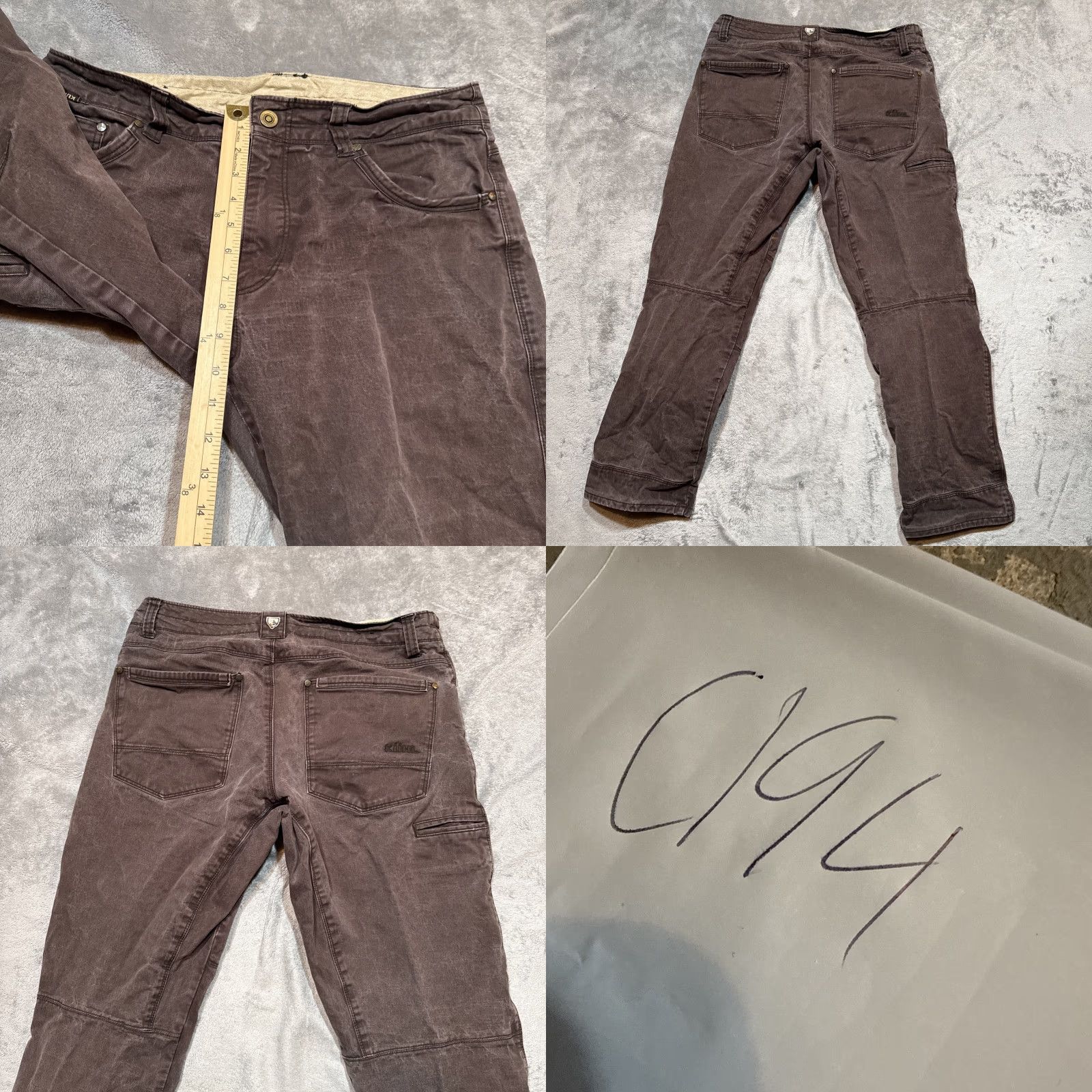 Vintage VINTAGE KÜHL Rydr Pants Mens 34x30 Brown Canvas Patina Dye Hiking Outdoors Regular Mens) Size US 34 / EU 50 - 8 Thumbnail