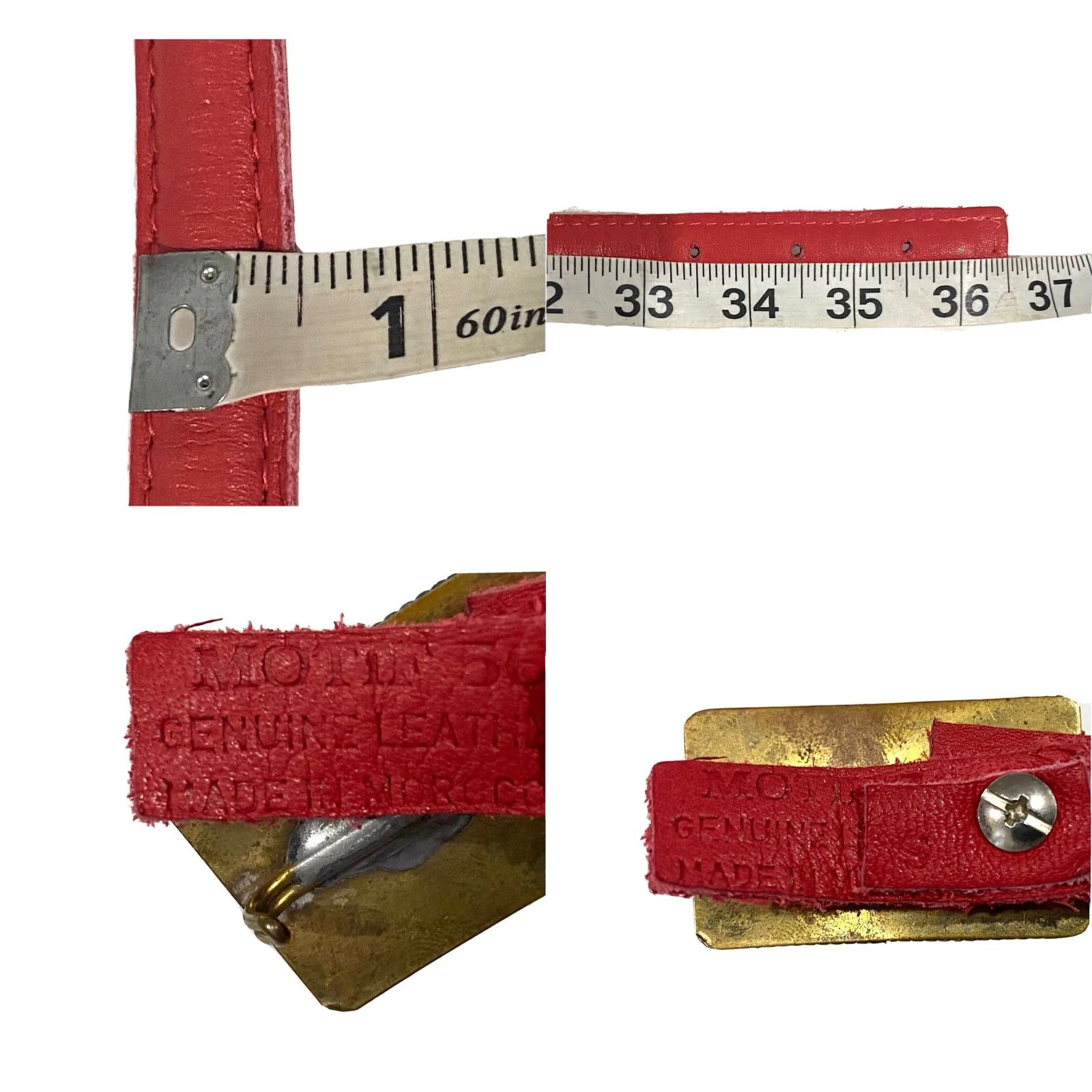 Arrow VINTAGE Motif 56 Women’s Belt Red Leather Skinny Narrow Sz S Belt Women Red Leather Skinny Negotiate? Size ONE SIZE - 8 Thumbnail