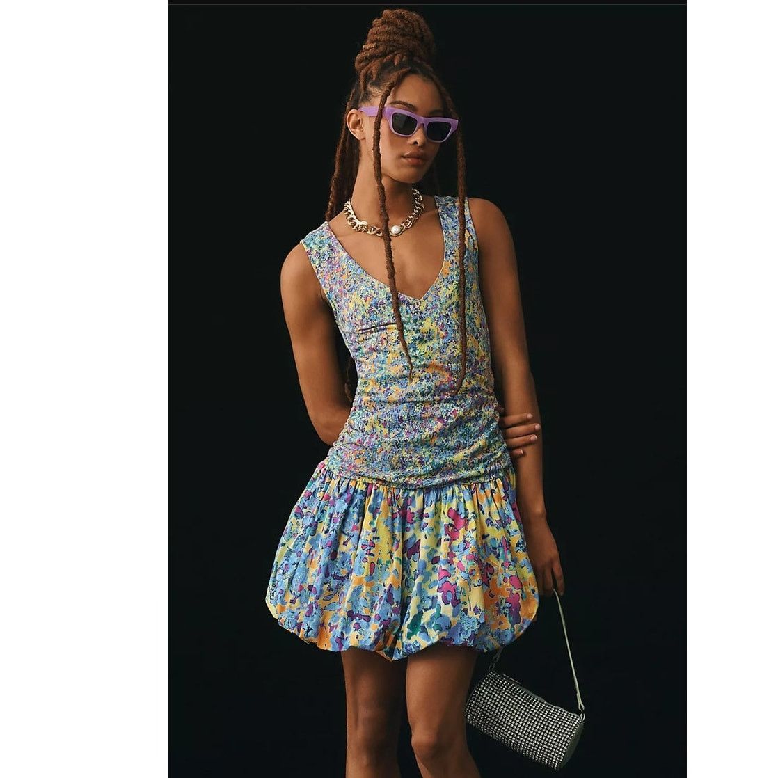 Anthropologie New Plenty by Tracy Reese V-Neck Bubble Dress $230 XSP Size XS / US 0-2 / IT 36-38 - 1 Thumbnail