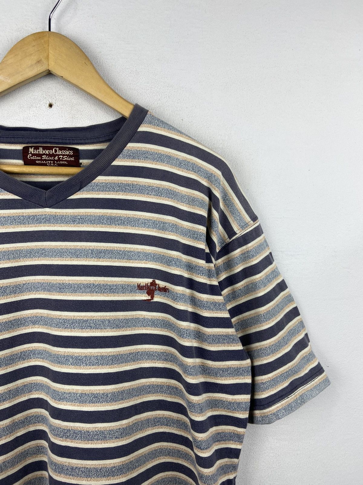 Marlboro × Marlboro Classics × Vintage ❤️‍🔥SEND OFFER❤️‍🔥 MALBORO STRIPE TEE Size US L / EU 52-54 / 3 - 3 Thumbnail