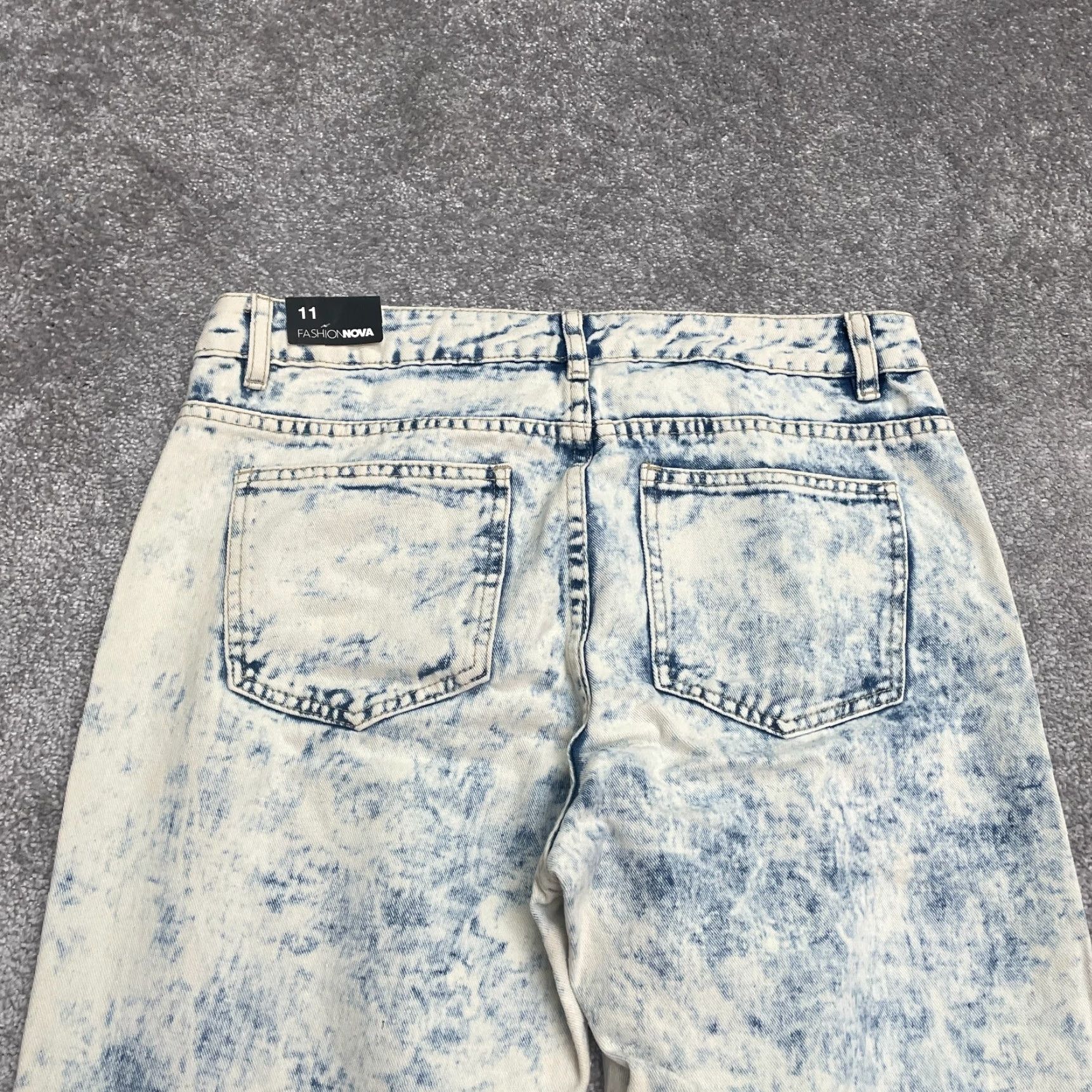 Fashion Nova Fashion Nova Jeans Juniors 11 34x28 Blue Distressed Boyfriend Denim Womens Size 32" / US 10 / IT 46 - 4 Thumbnail