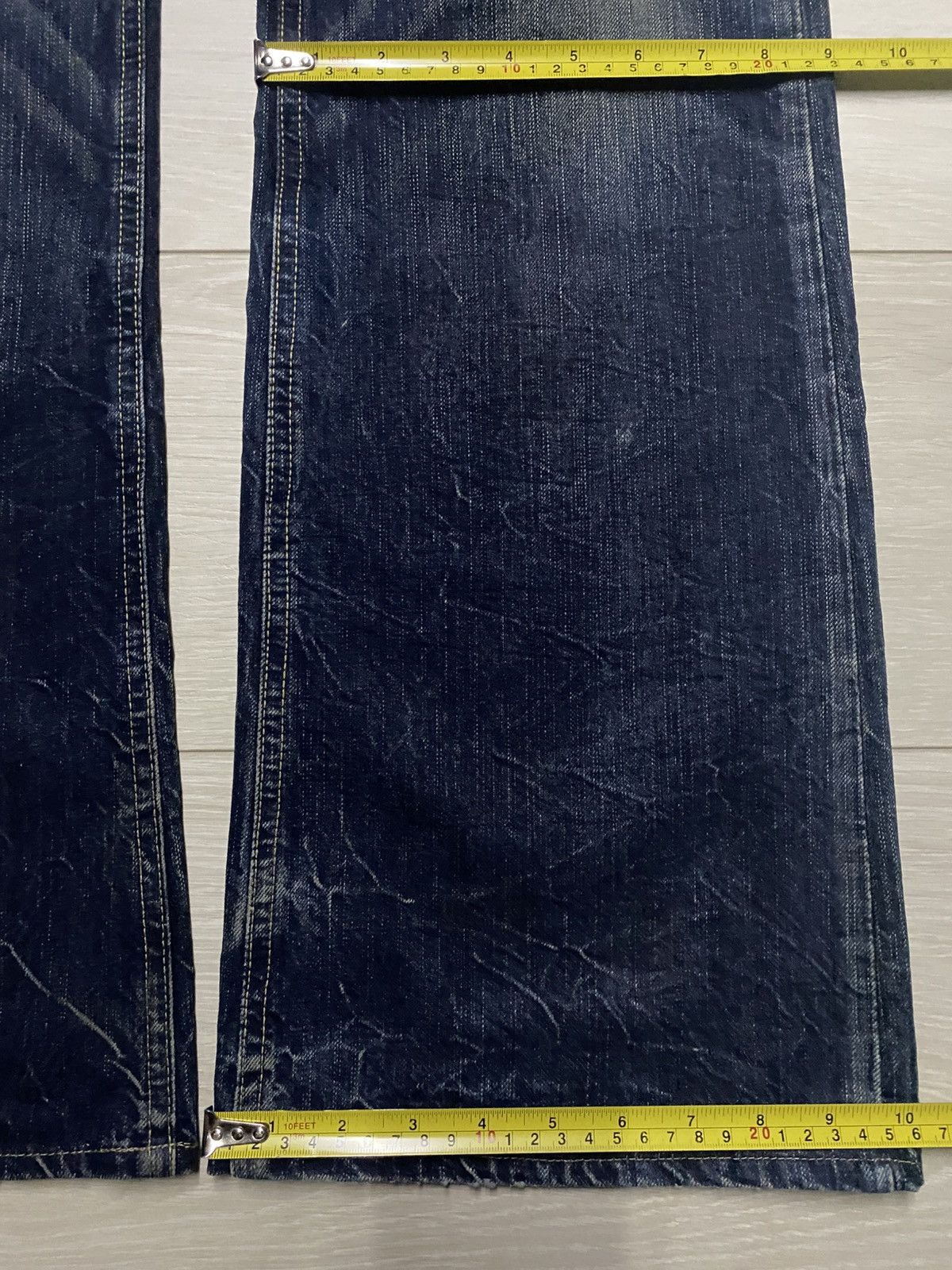 Japanese Brand Vintage Denim Craft Mud Faded Wash Distressed Repair Flare Size US 36 / EU 52 - 18 Thumbnail