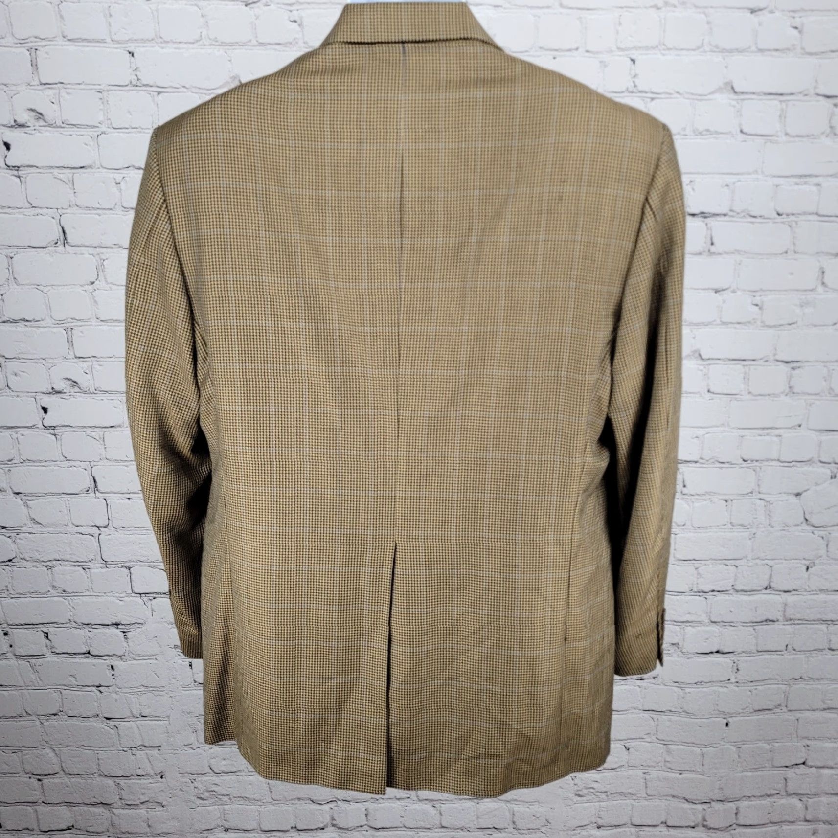 Vintage VINTAGE Harold Powell Blazer Notch Houndstooth 3 Button Single-Breasted Sport Coat USA 42R Brown Men Size 42R - 2 Thumbnail