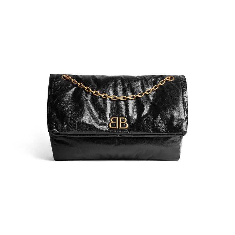 Balenciaga o1srvl11e0526 Size: OS / Monaco Large Chain Bag in Black Size ONE SIZE - 7 Thumbnail