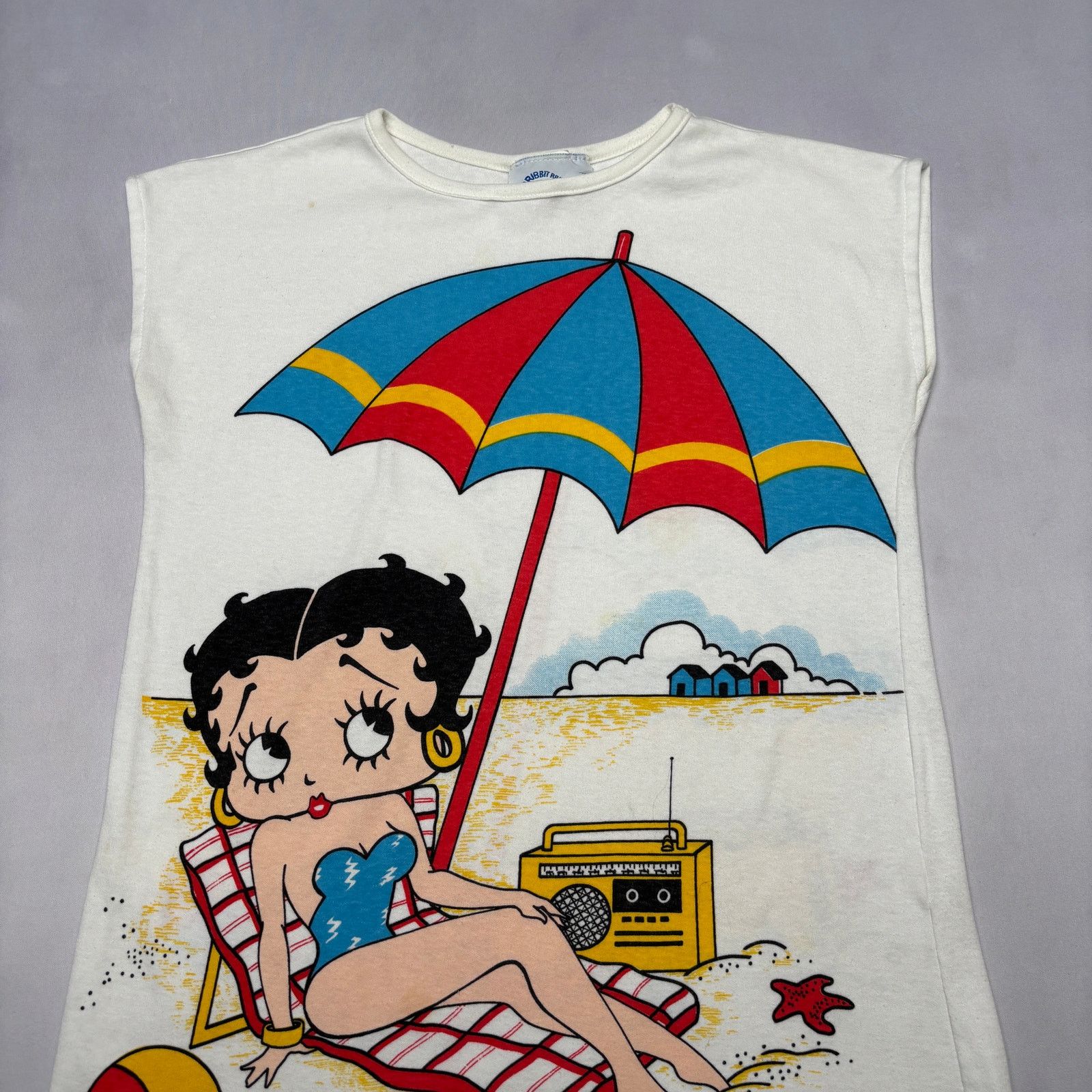 Vintage Vintage 80s Betty Boop Tank Top Shirt Women's Small Beach Size S / US 4 / IT 40 - 2 Thumbnail