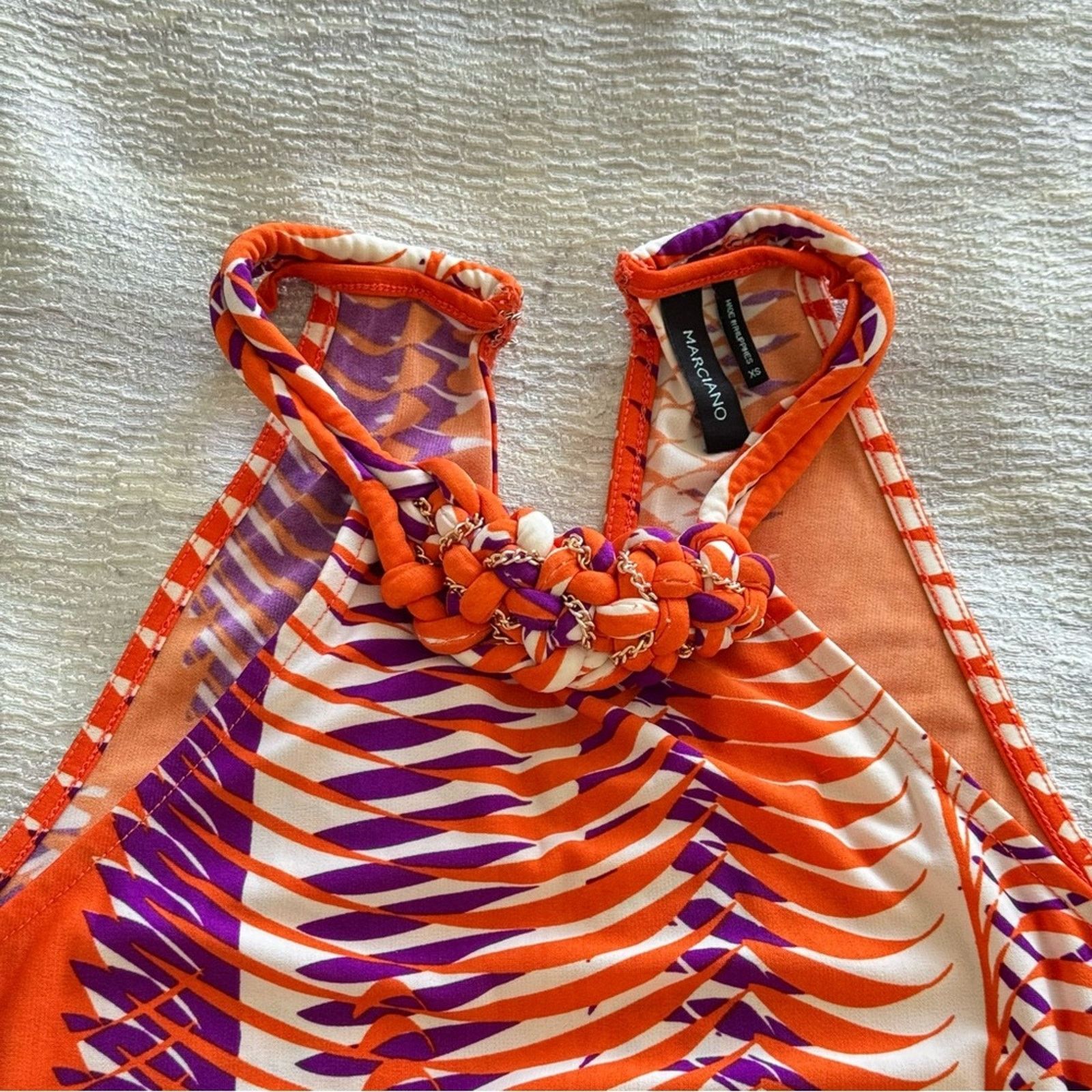 Guess Guess by Marciano Orange and Purple Women's Dress, Size XS Size XS / US 0-2 / IT 36-38 - 11 Thumbnail