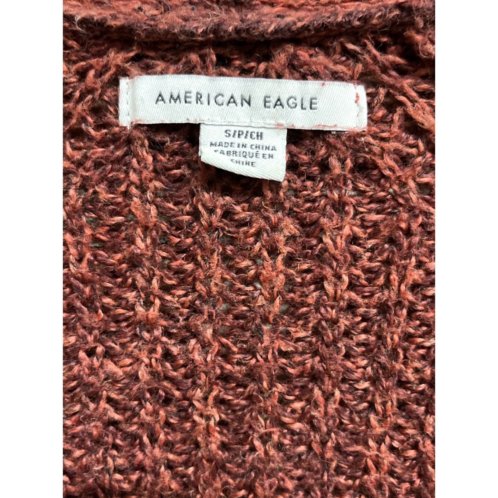American Eagle Outfitters American Eagle Womens Cardigan Sweater Size S Red Knitted Cotton Long Sleeve Womens Size S / US 4 / IT 40 - 3 Thumbnail