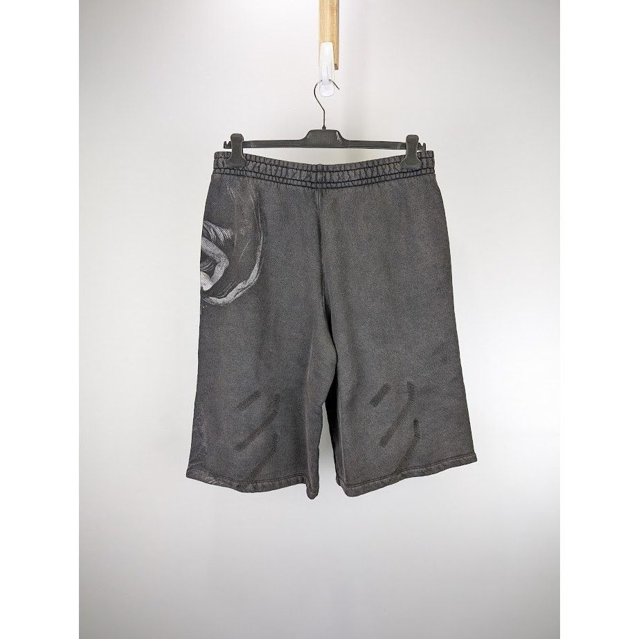 Off-White o1rshd1 BW S. Matthew Over Sweatshorts in Black Grey Size US 34 / EU 50 - 11 Thumbnail