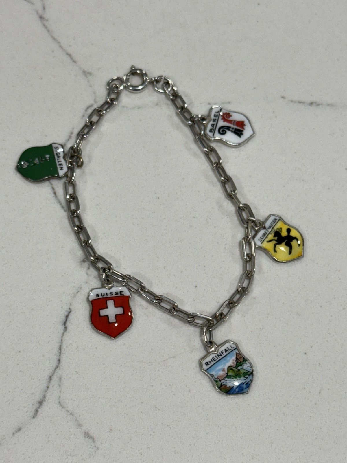 Sterling Silver 800 Silver European Travel Charm on Frederick B. Bracelet Size ONE SIZE - 1 Thumbnail