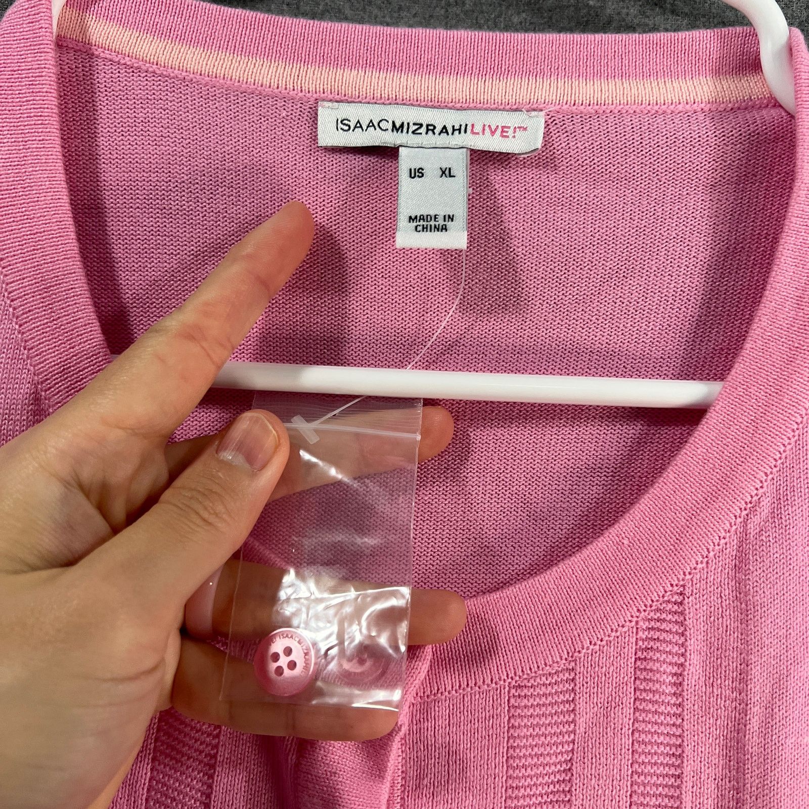 Isaac Mizrahi Isaac Mizrahi Live! Button Front Border Stitch Cardigen Size XL / US 12-14 / IT 48-50 - 3 Thumbnail