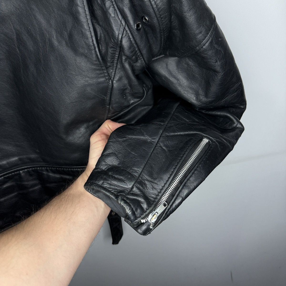 Schott Vintage Perfecto Leather Jacket Ramones Biker Moto