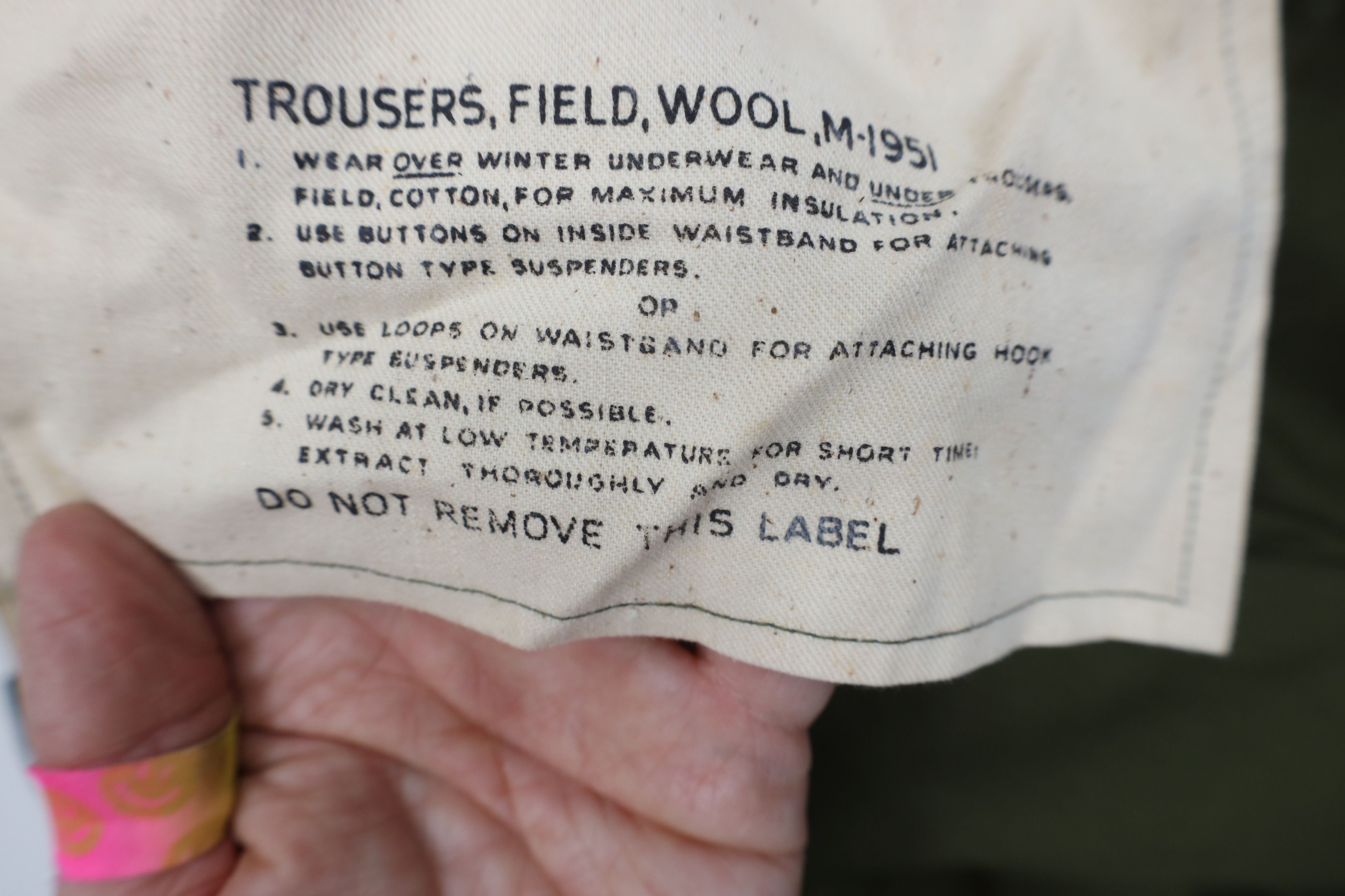 Vintage Vintage 50s Korean War Wide Leg M1951 Trousers Pants USA Size US 34 / EU 50 - 10 Thumbnail