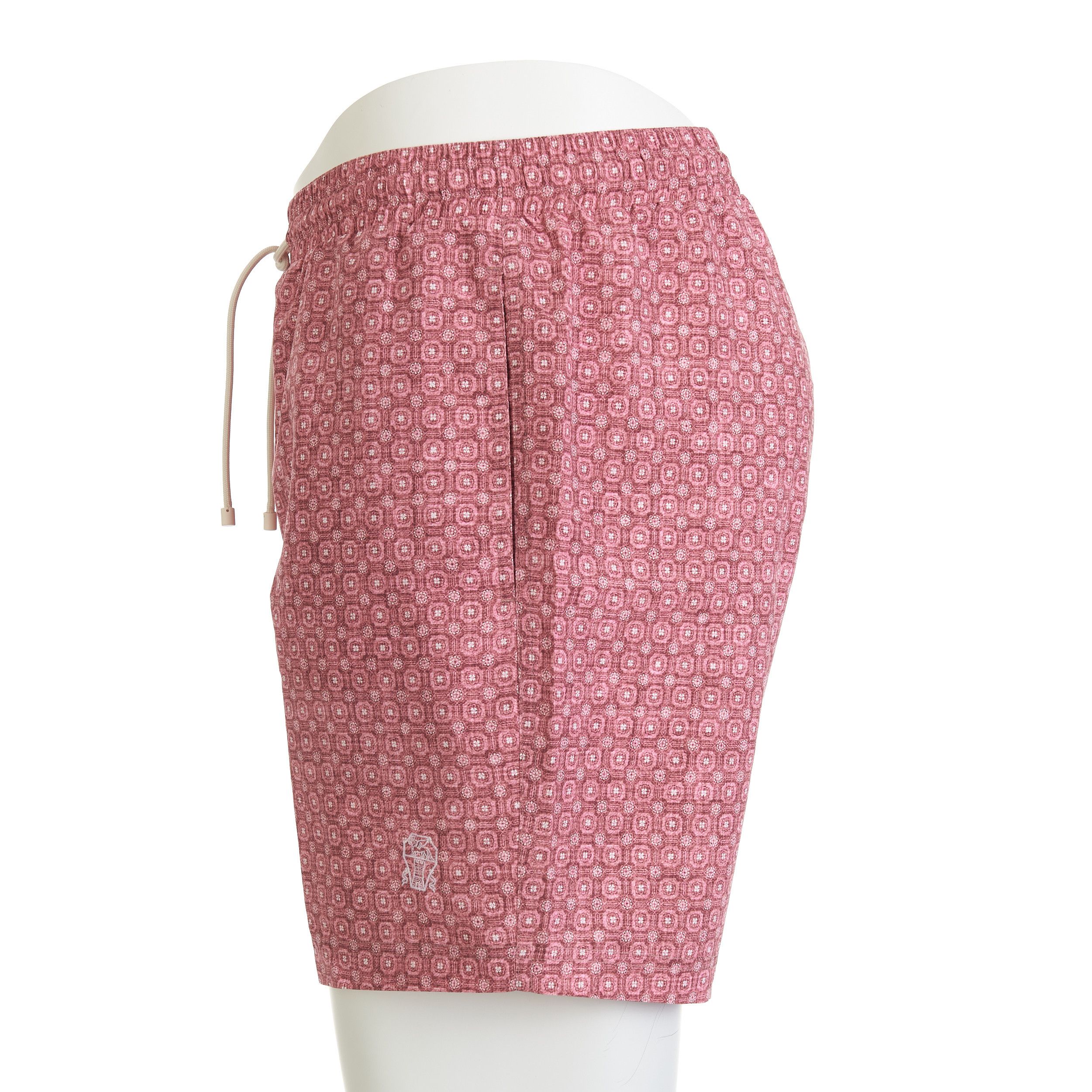 Brunello Cucinelli Swim Shorts With Geometric Print & Logo Embroidery Size XS Size US 27 - 3 Thumbnail