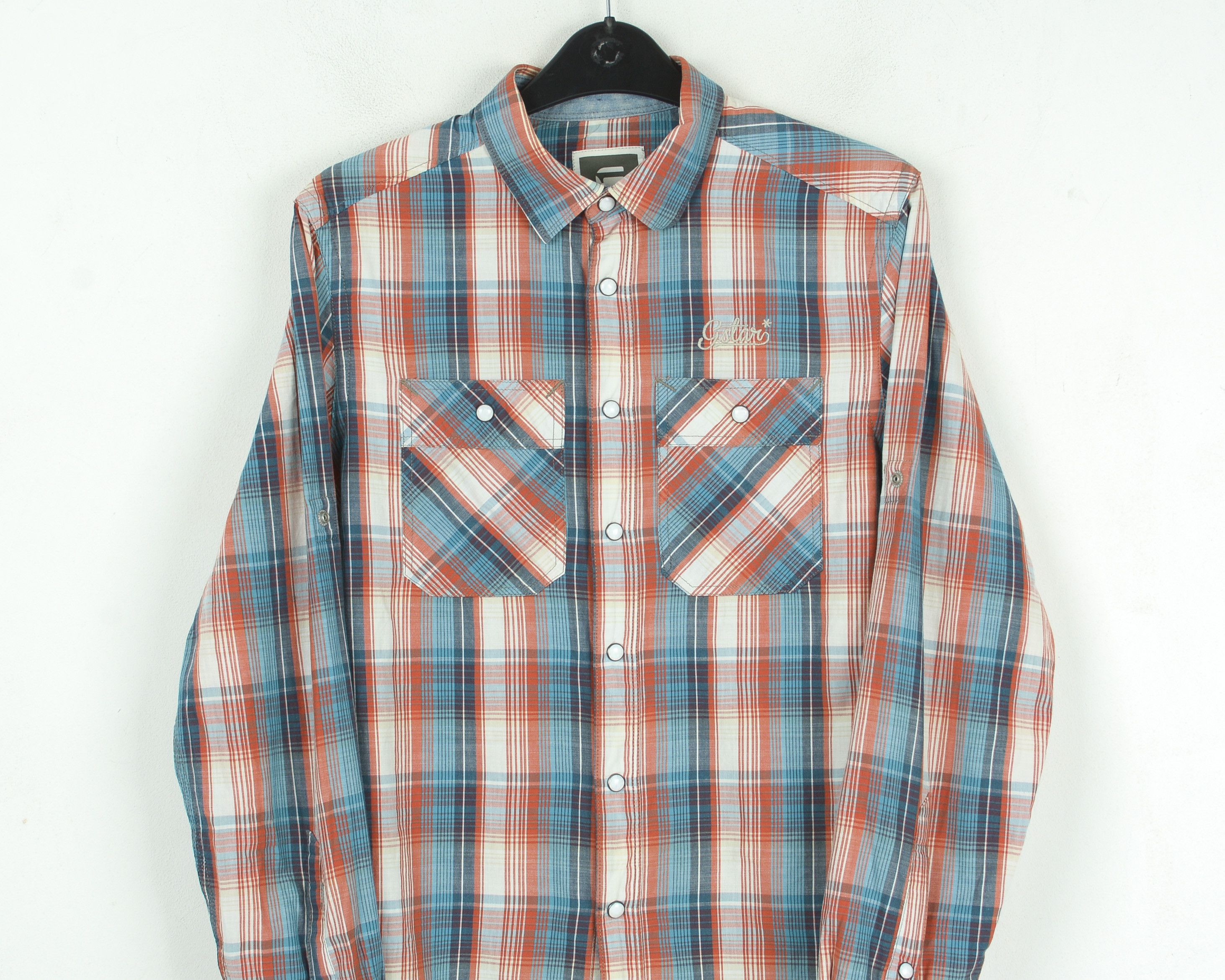 G-Star League Cortina Roll Up Shirt L/S Check Western Pearl Snap Size US S / EU 44-46 / 1 - 2 Thumbnail