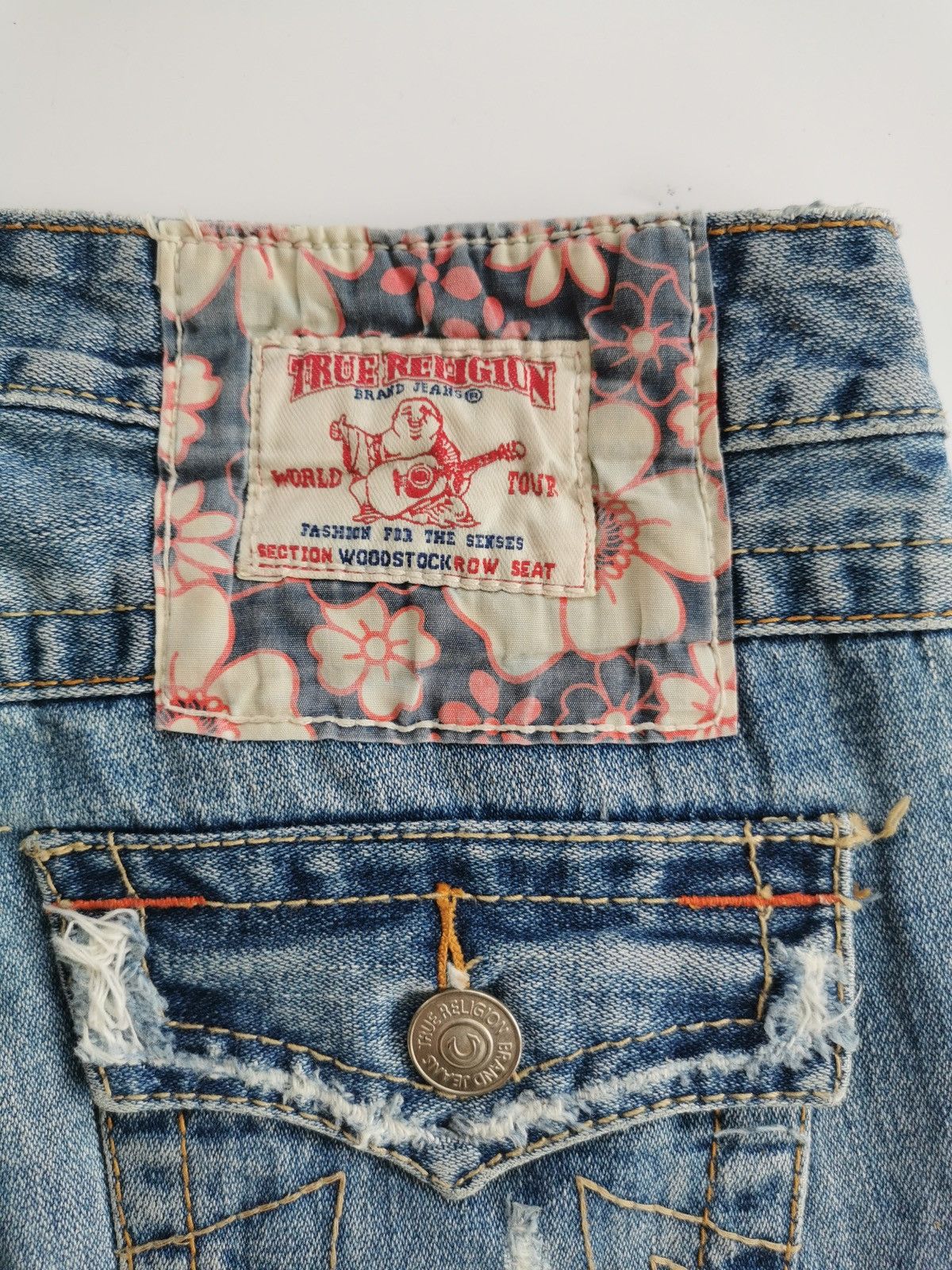 True Religion Woodstock Bootcut True Religion Patchwork Distressed Jeans Size 27" / US 4 / IT 40 - 7 Thumbnail