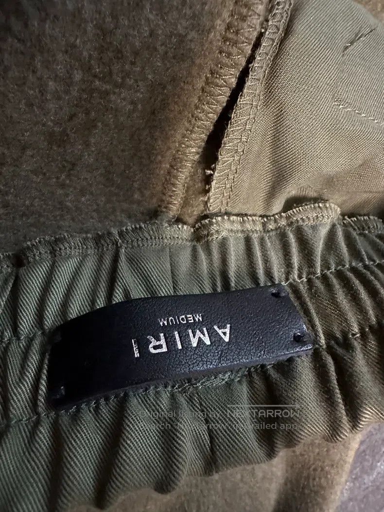Amiri Amiri Velvet-lined warm military green sport pants, work p Size US 32 / EU 48 - 4 Thumbnail