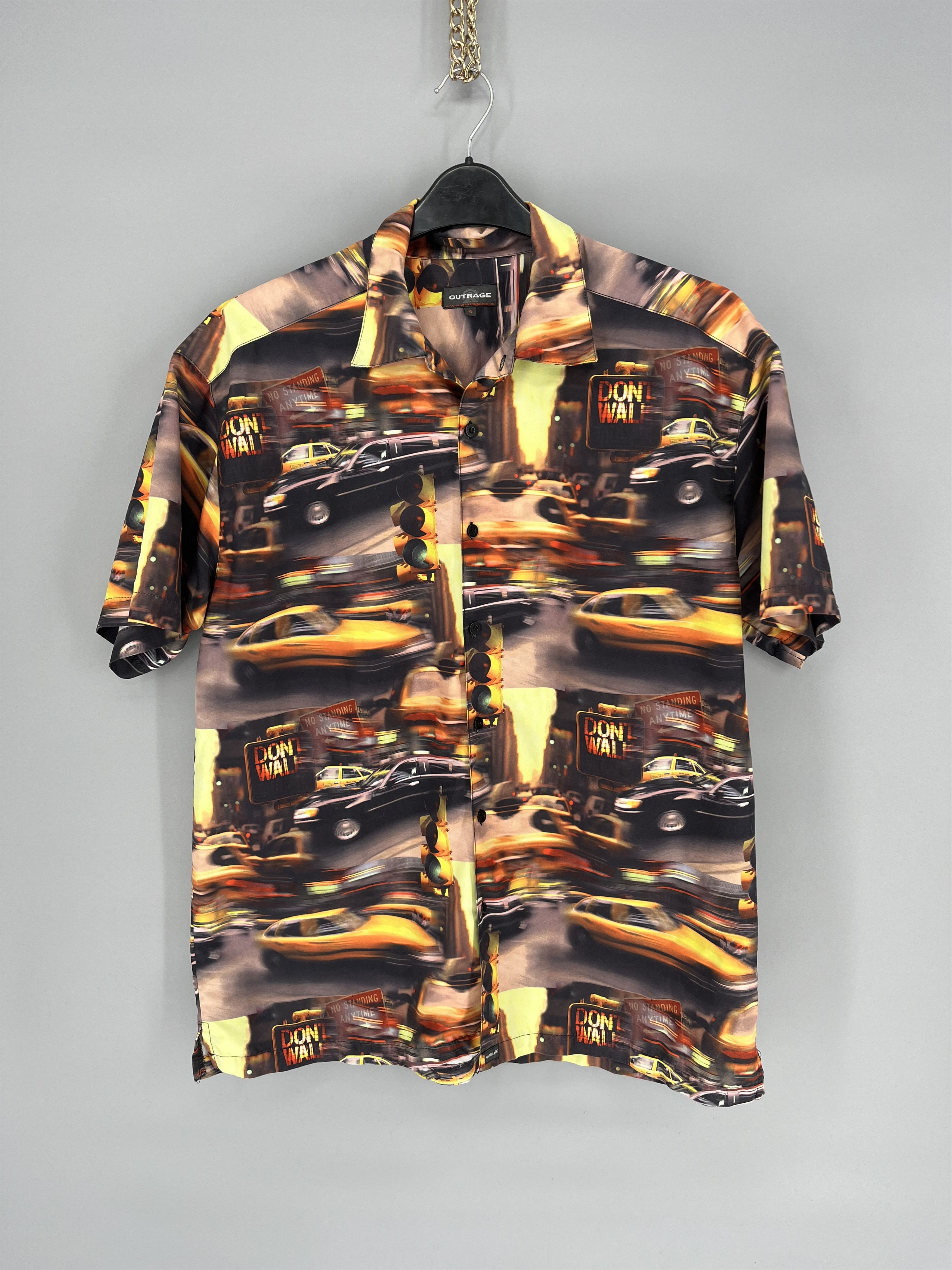 Band Tees Vintage 90s Outrage Head Aloha Hawaiian Woody Cars Rayon Size US L / EU 52-54 / 3 - 1 Thumbnail