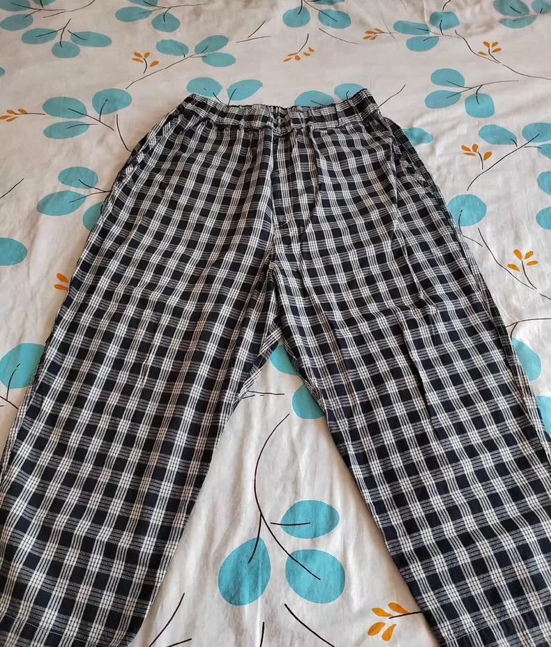 Yohji Yamamoto Black and White Checkered Tapered Pants Size US 34 / EU 50 - 1 Thumbnail