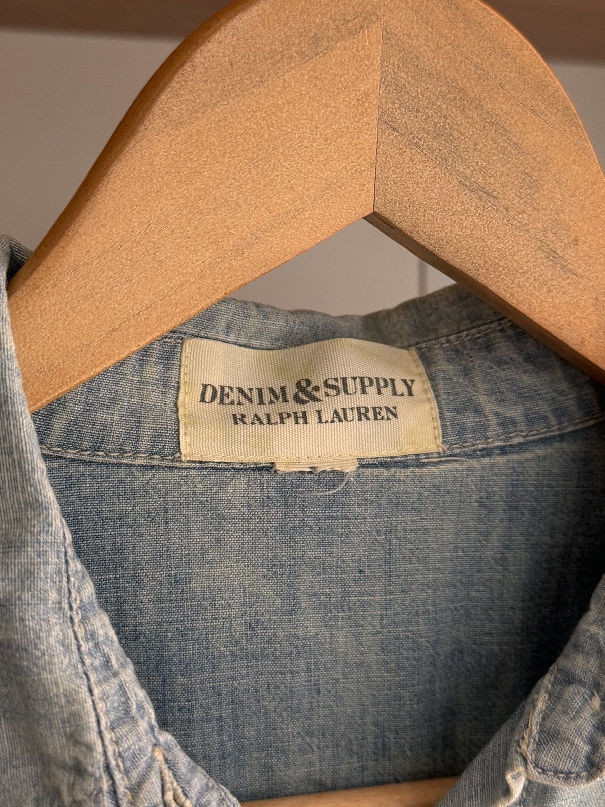 Denim & Supply Ralph Lauren × Polo Ralph Lauren × Vintage Vintage Denim & Supply Ralph Lauren Big Logo Jeans Shirt Size S / US 4 / IT 40 - 9 Thumbnail