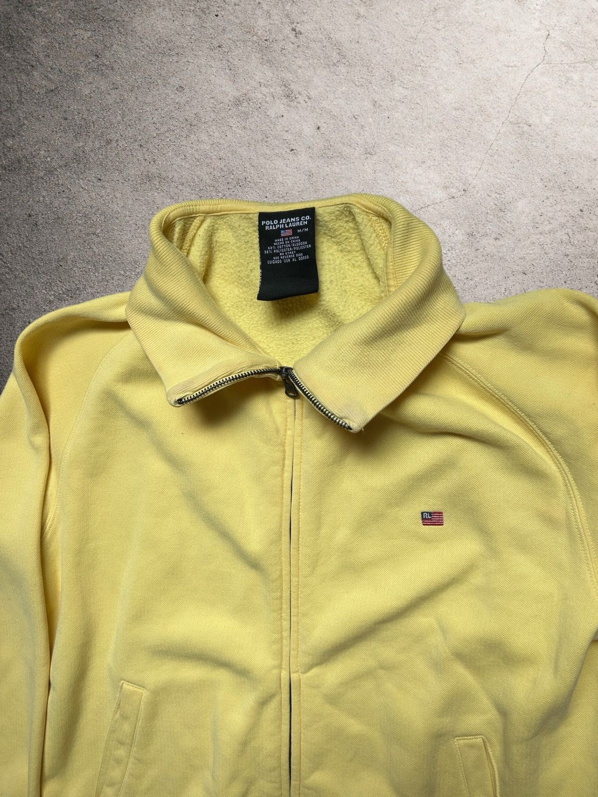 Polo Ralph Lauren Vintage Ralph Lauren Polo Jeans Co Yellow Full Zip Sweatshrt Size US M / EU 48-50 / 2 - 2 Thumbnail