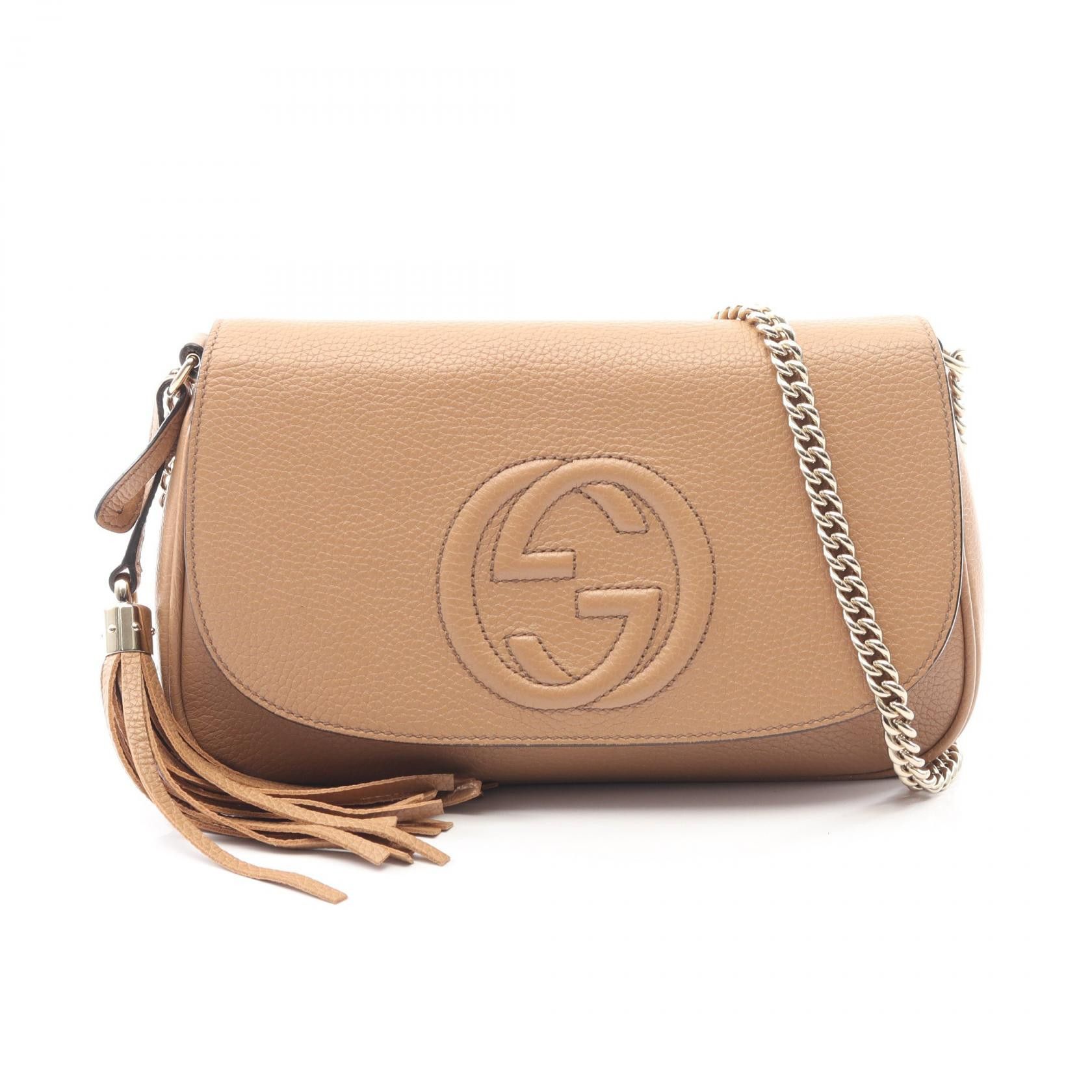 Gucci Gucci Gucci Soho Interlocking G Leather Shoulder Bag Leather Shoulder Bag 536224 DUTY FREE for USA Size ONE SIZE - 1 Thumbnail