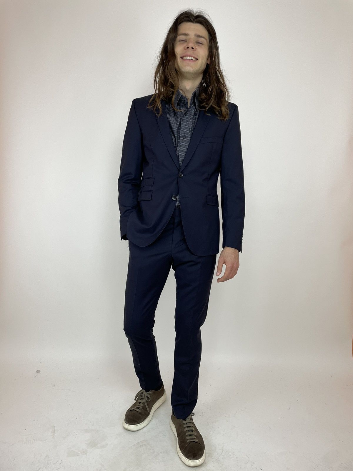 Strellson Strellson Black Wool Suit Extra Slim size 44 - Small Size 44S - 3 Thumbnail