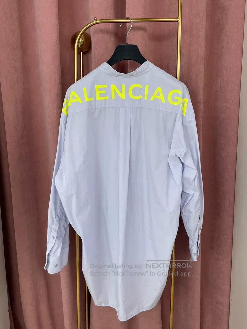 Balenciaga Balenciaga Blue letter shirt skirt Size XXS / US 00 / IT 34 - 1 Thumbnail