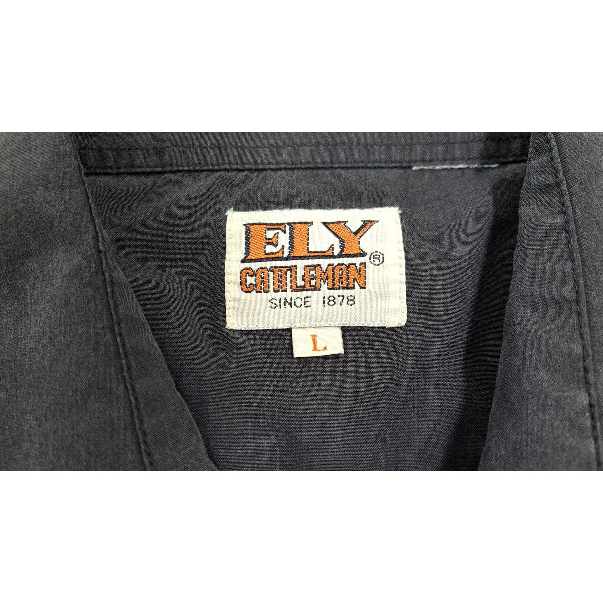Other Vintage Ely Cattleman Western Shirt Pearl Snap Men Large Size US L / EU 52-54 / 3 - 4 Thumbnail