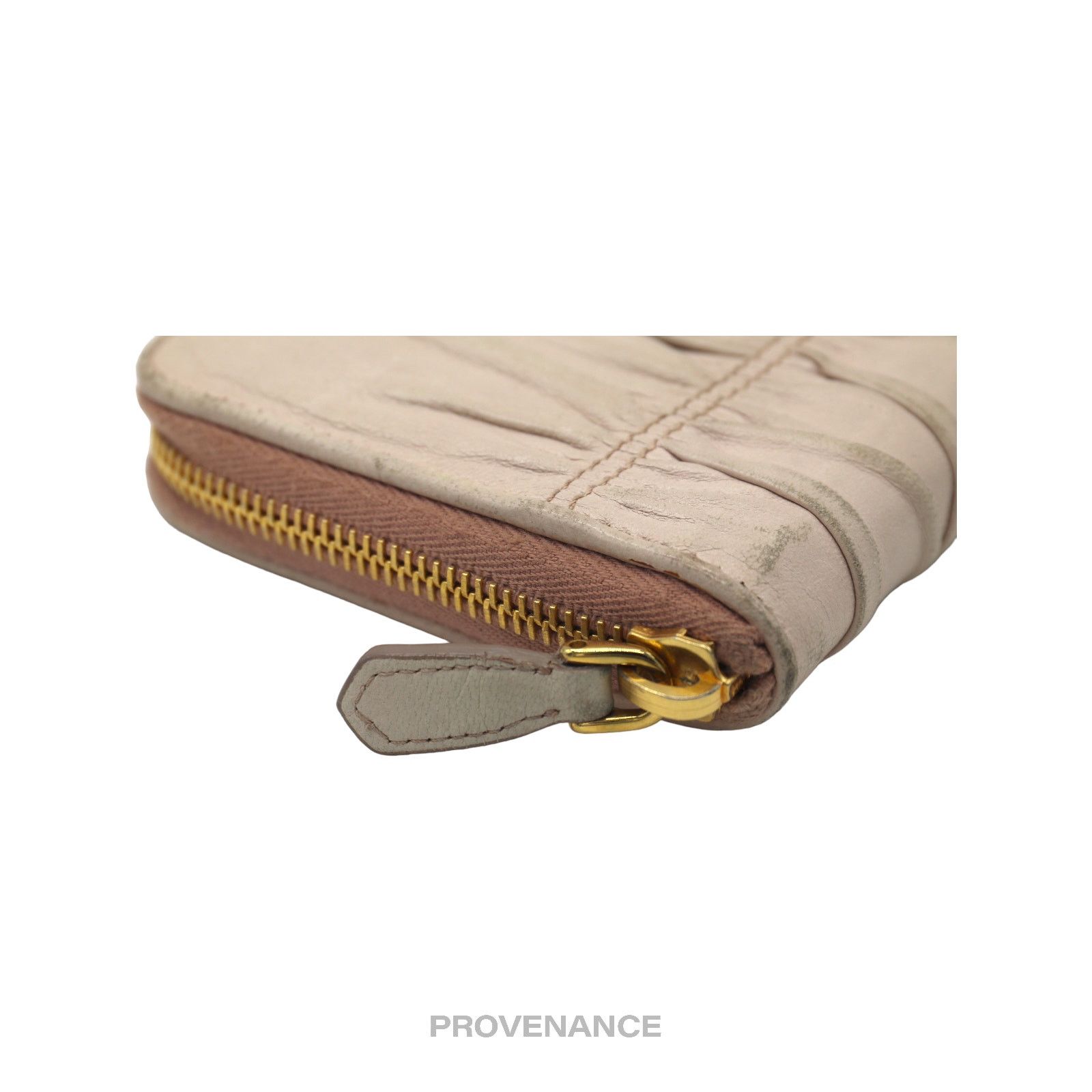 Prada 🔴 Prada Zip Long Wallet - Blush Nappa Gaufre Leather Size ONE SIZE - 7 Thumbnail