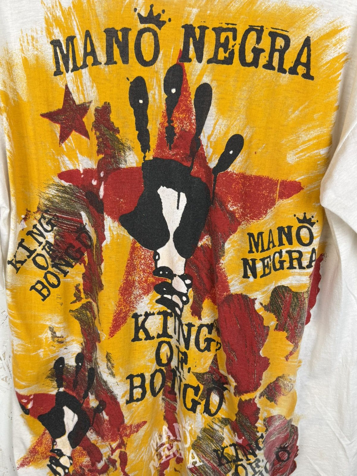 Band Tees 90s Mano Negra King Of Bongo 1991 French Rock Band T-Shirt Size US XL / EU 56 / 4 - 7 Thumbnail