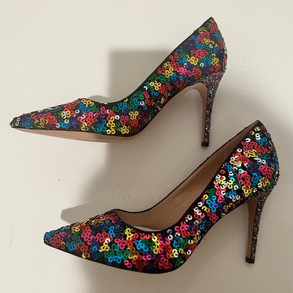 Kate Spade Kate Spade Valerie Rainbow Sequin High Heel Pumps 9.5 Size US 9.5 / IT 39.5 - 6 Thumbnail