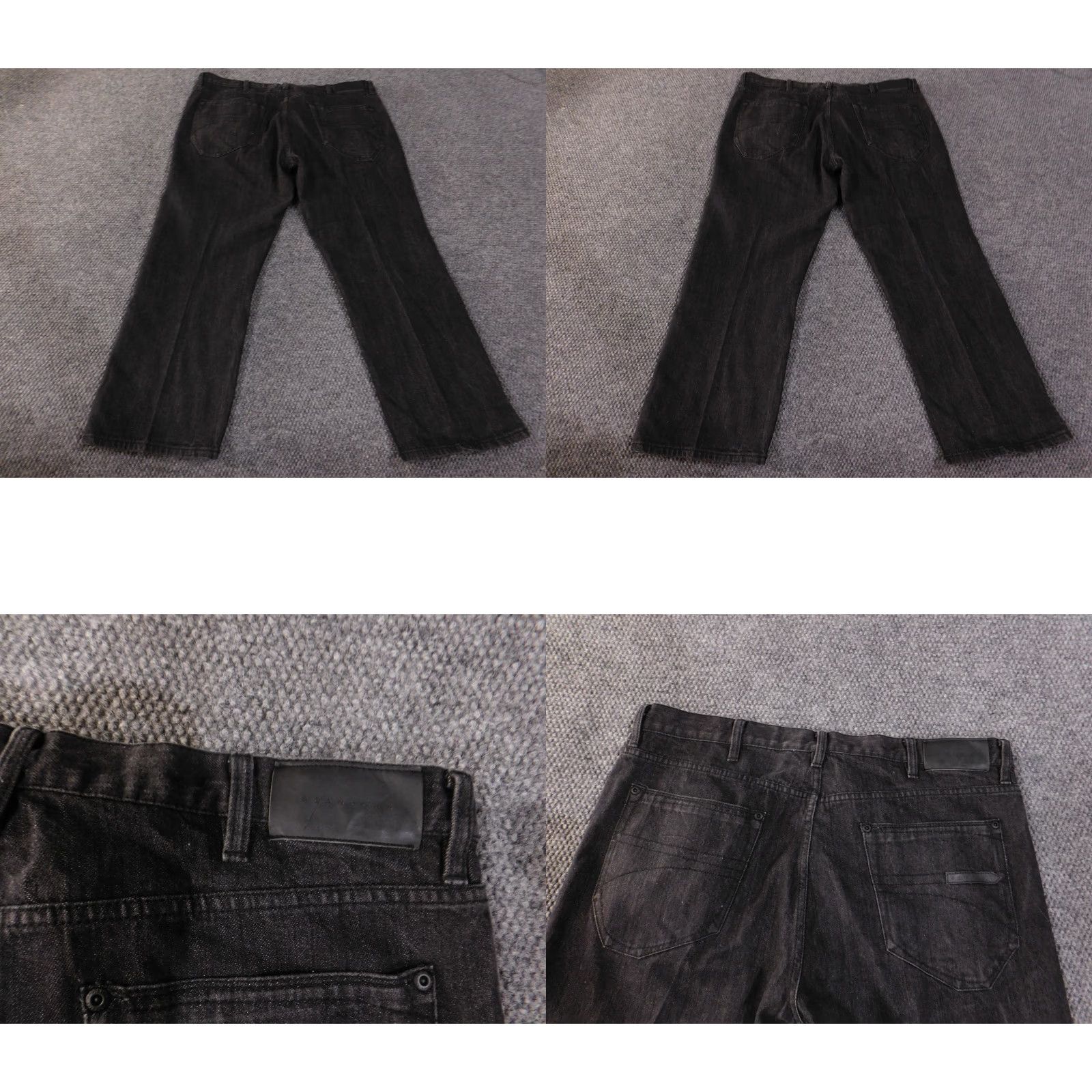 Sean John Jeans Mens 40x30 Black Denim Straight Relaxed 5-Pocket 