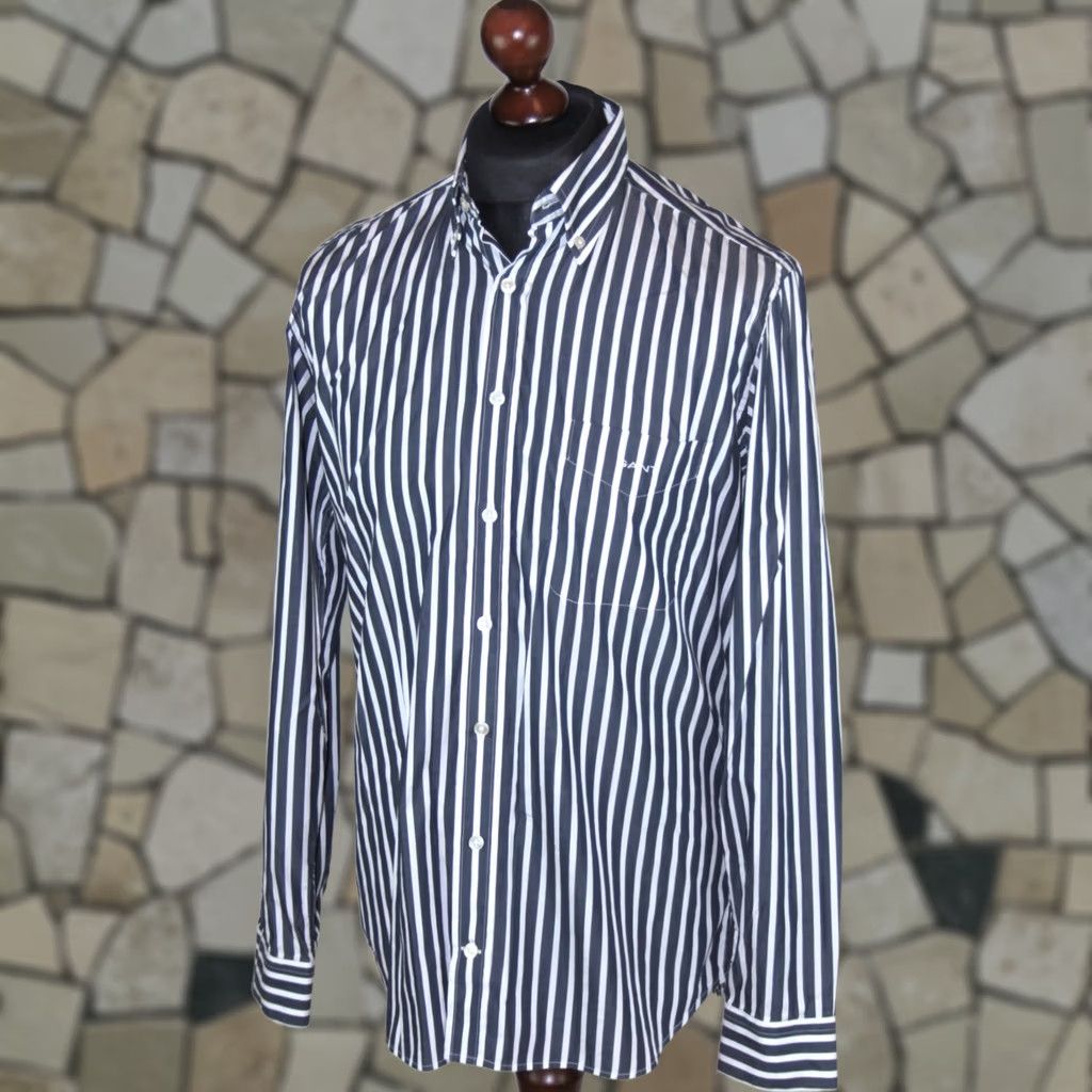 Gant GANT Empire Poplin Shirt Mens S Regular Fit Multicoloured Cotton Long Sleeve Collared Casual Shirts Size US S / EU 44-46 / 1 - 1 Thumbnail