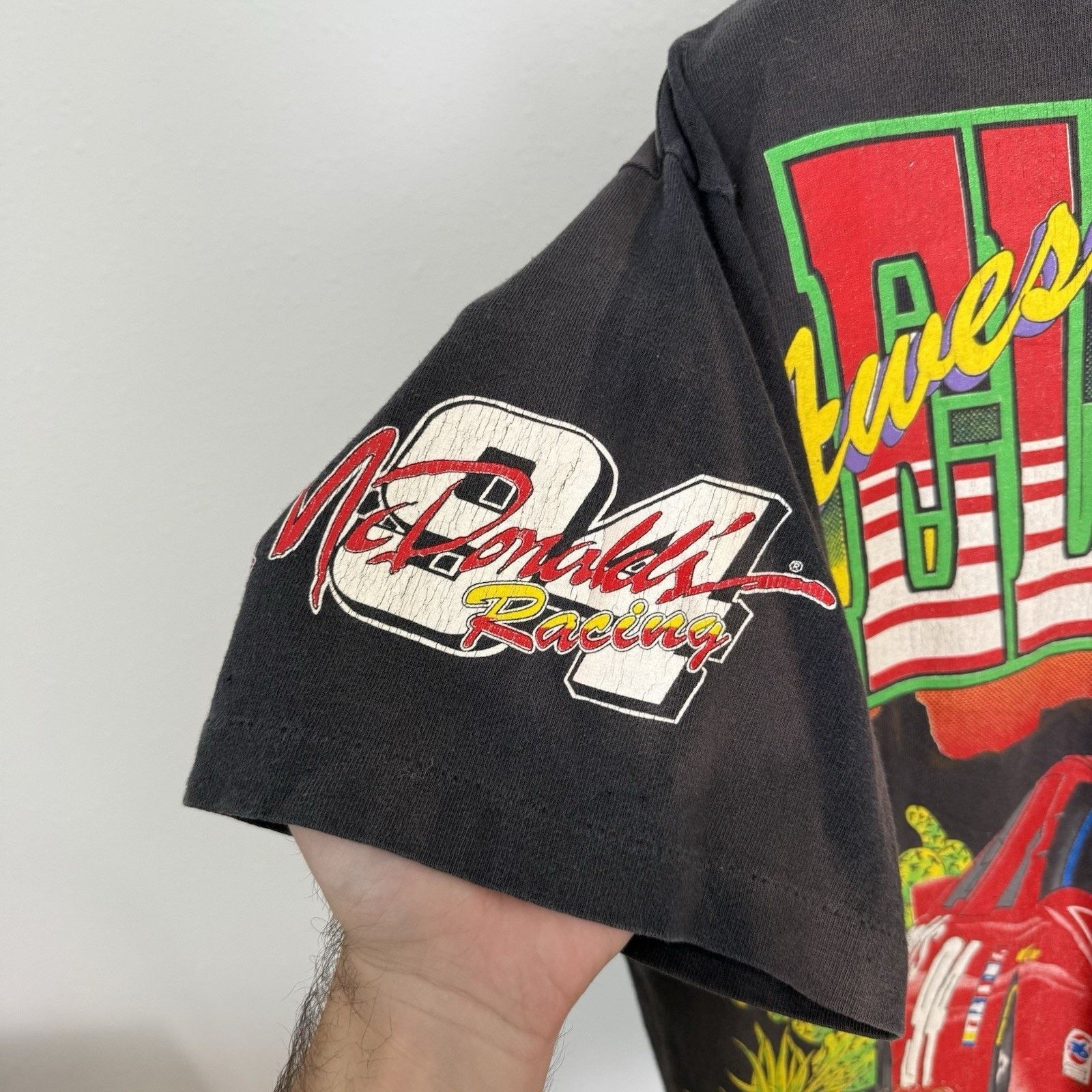 NASCAR × Vintage Vtg Bill Elliott Nascar Dawsonville AOP McDonalds T Shirt Size US L / EU 52-54 / 3 - 14 Thumbnail