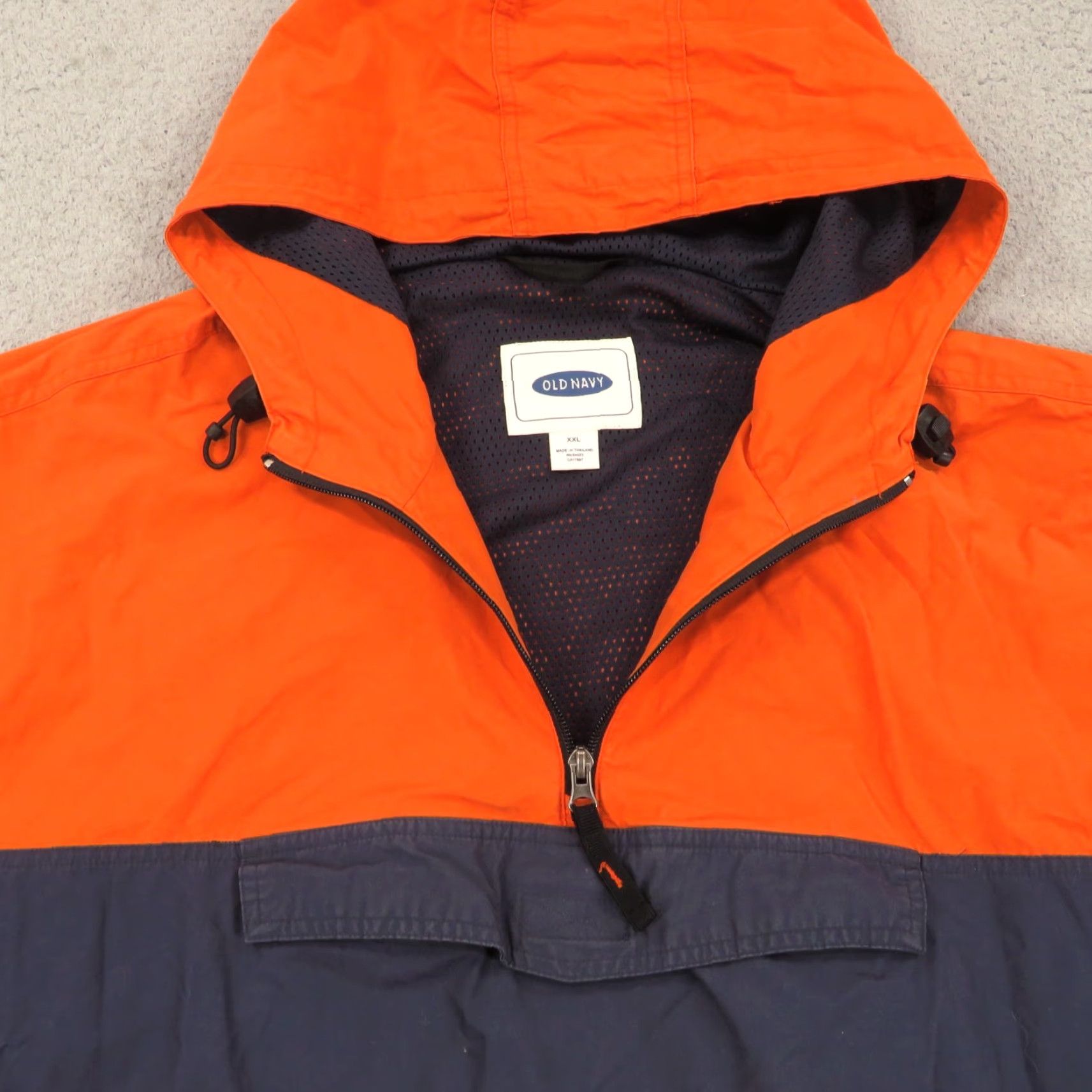 Old Navy VINTAGE Old Navy Jacket Mens 2XL Windbreaker Hooded Anorak Orange 90s Logo Zipper Pockets Soft Shell Nylon Wind-Resistant Size US XXL / EU 58 / 5 - 5 Thumbnail