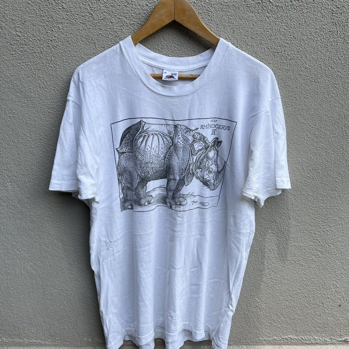 Arts & Science Vintage 90s RHINOCERVS photo art by Albrecht Durer tee Size US L / EU 52-54 / 3 - 2 Thumbnail