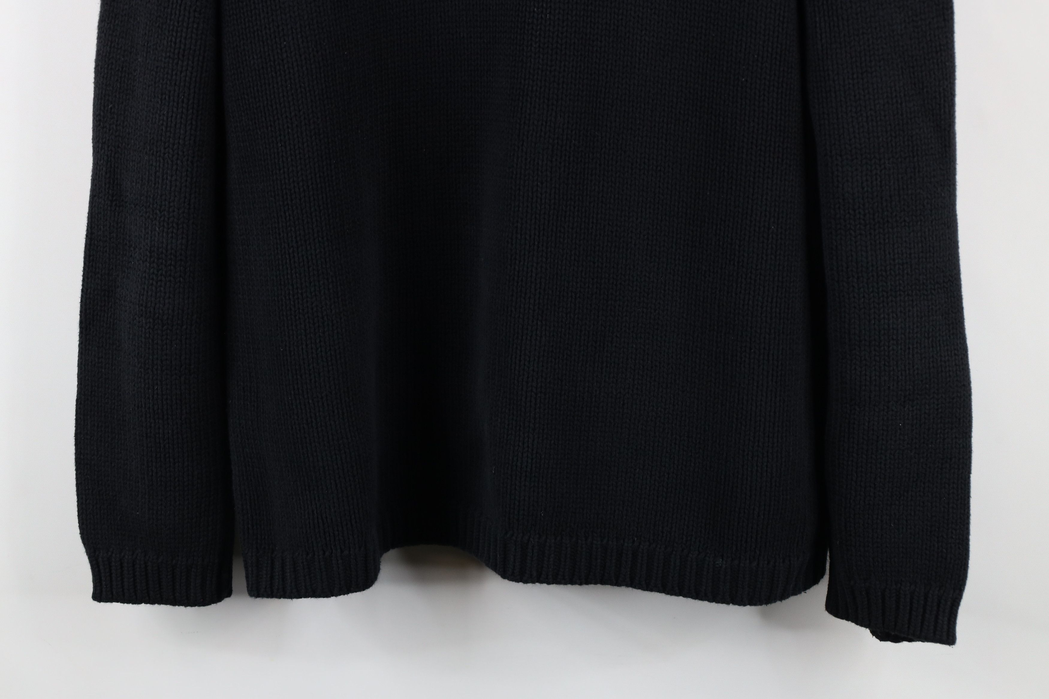 Vintage Vintage 90s Streetwear Blank Cotton Knit Turtleneck Sweater Size L / US 10 / IT 46 - 3 Thumbnail