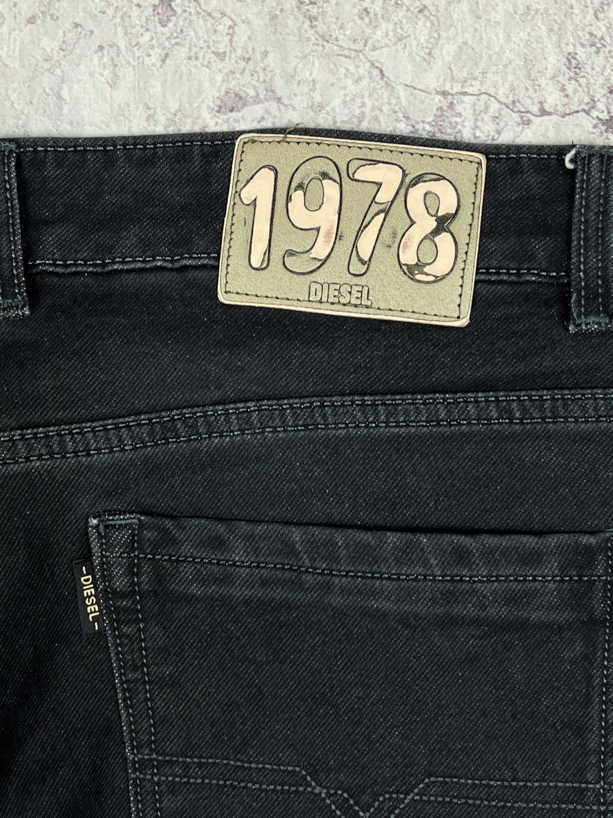 Designer × Diesel Vintage Men's Y2K Diesel 1978 Black Denim Jeans Size US 38 / EU 54 - 4 Thumbnail