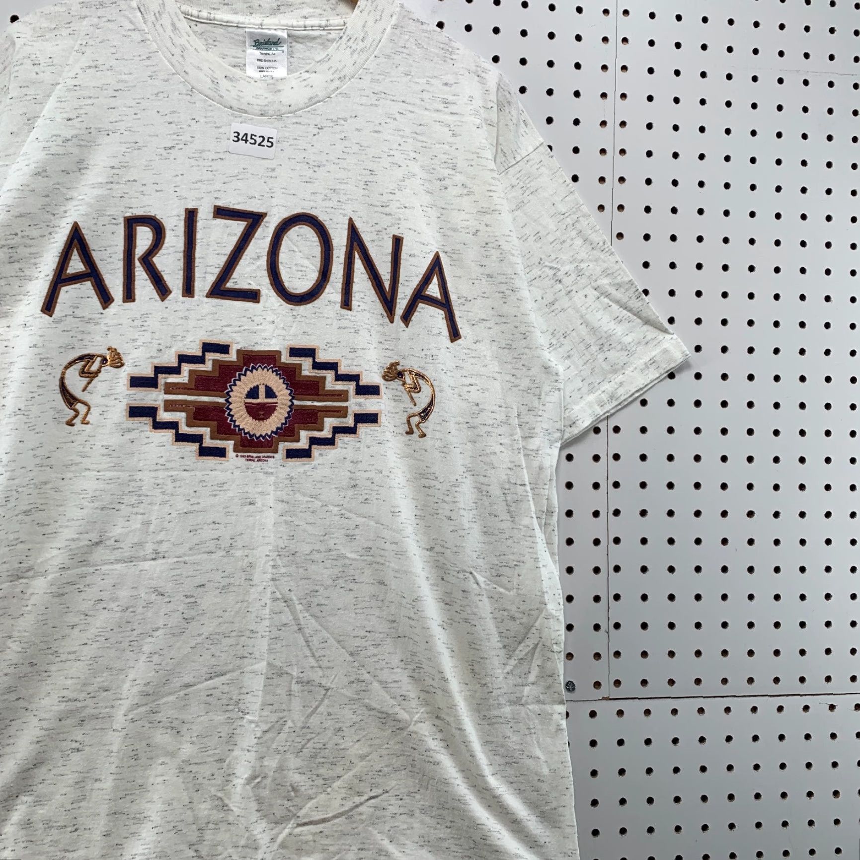 Vintage VINTAGE Arizona Shirt Mens Large White Single Stitch Made USA 22x30.5 Size US L / EU 52-54 / 3 - 4 Thumbnail